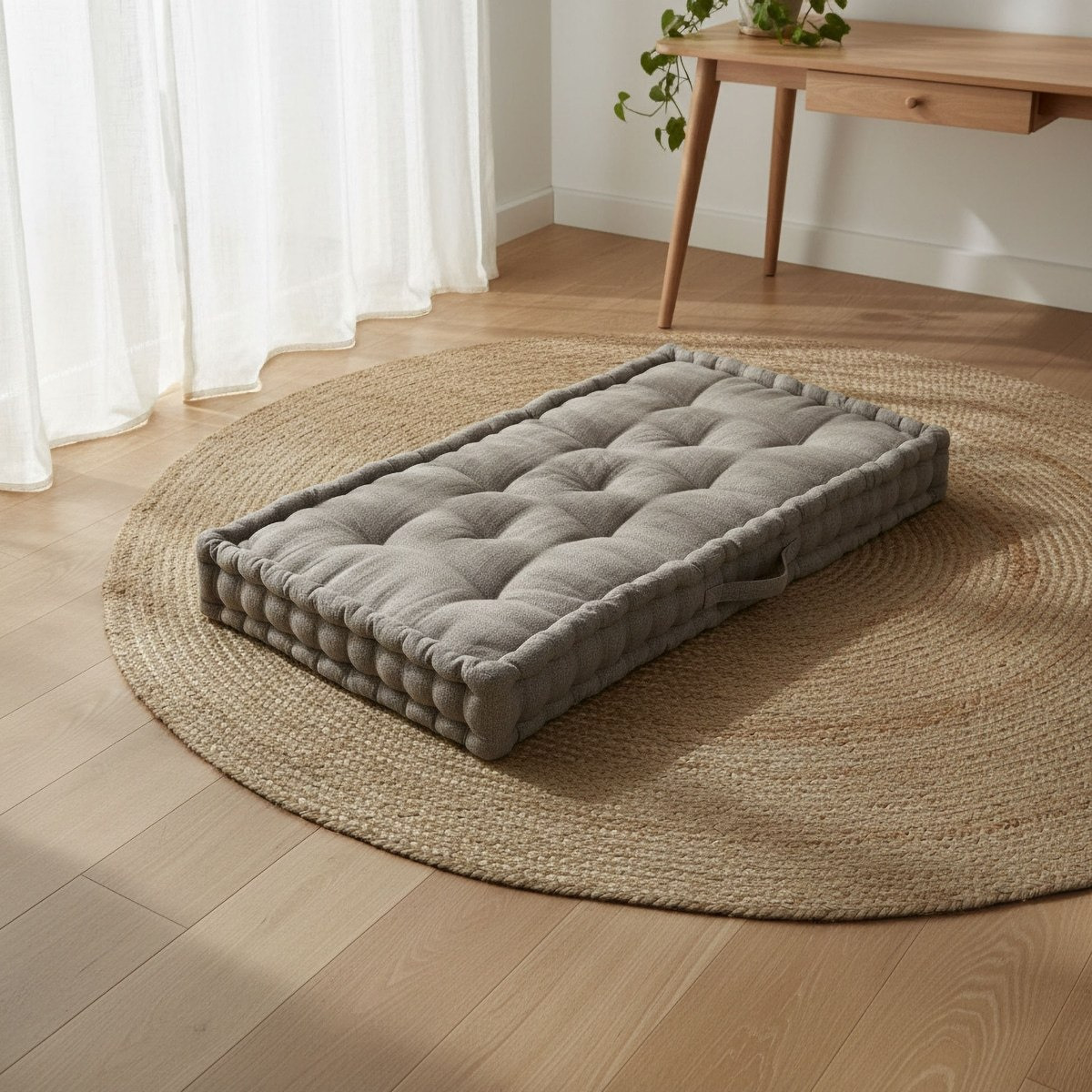 Austin Chambray Floor Cushion - 50x100x10 cm-hbxhomeware-hbxdecorandfurnishings-image-4