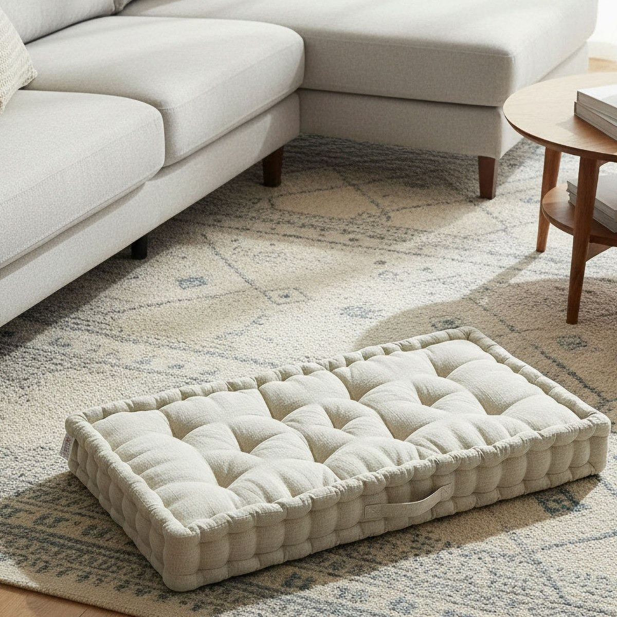 Austin Chambray Floor Cushion - 50x100x10 cm-hbxhomeware-hbxdecorandfurnishings-image-4