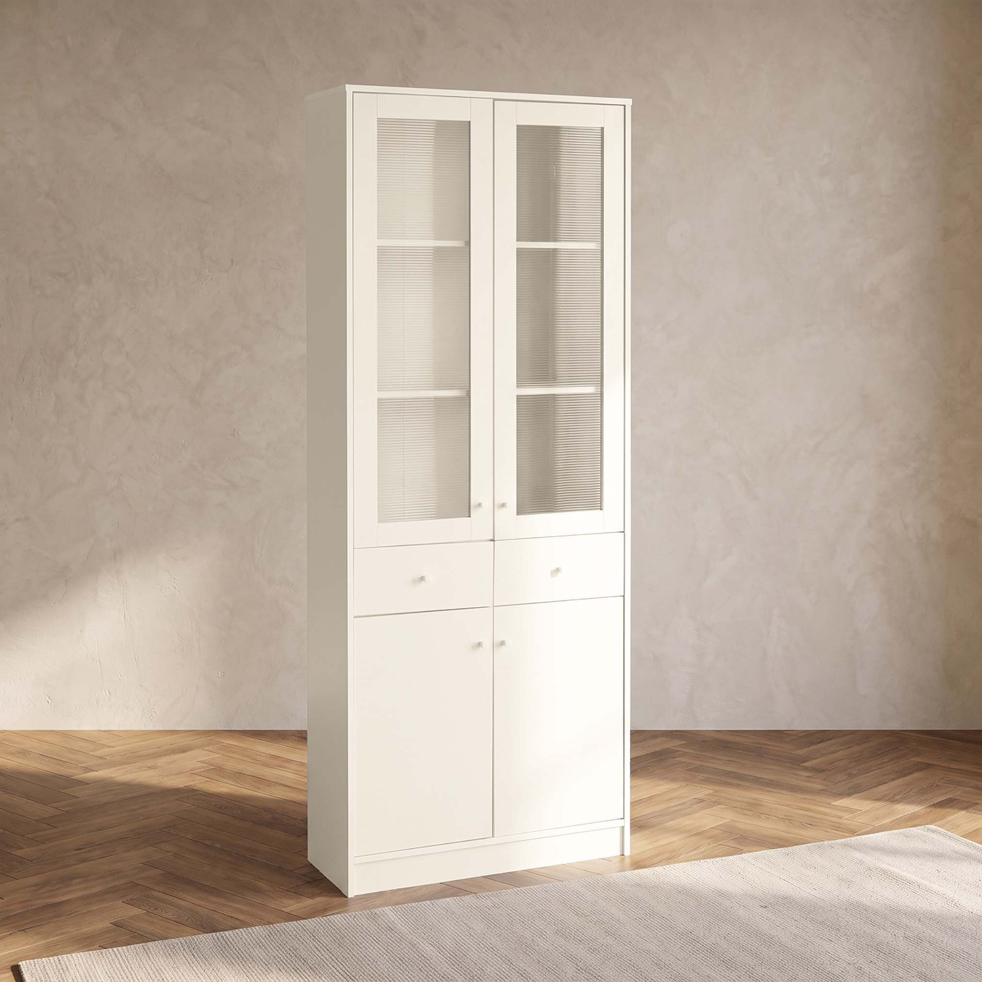 Frankfurt 6-Tier 2-Drawer Multipurpose Storage Unit with Panel and Acrylic Doors-hbxfurniture-office-bookcases-image-1