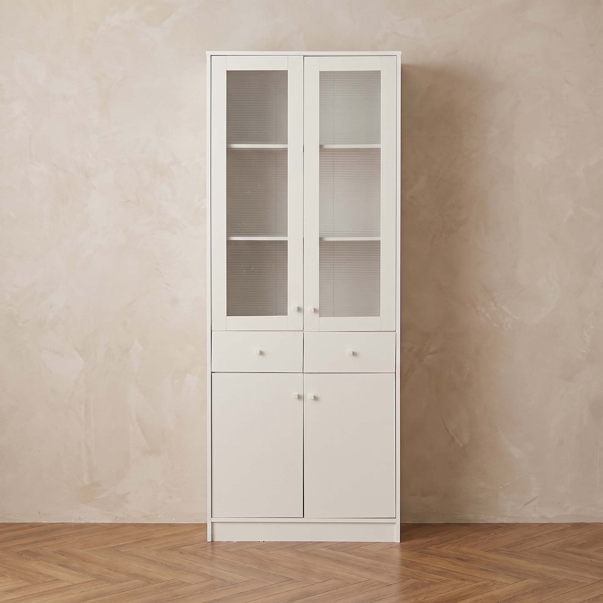 Frankfurt 6-Tier 2-Drawer Multipurpose Storage Unit with Panel and Acrylic Doors-hbxfurniture-office-bookcases-image-2