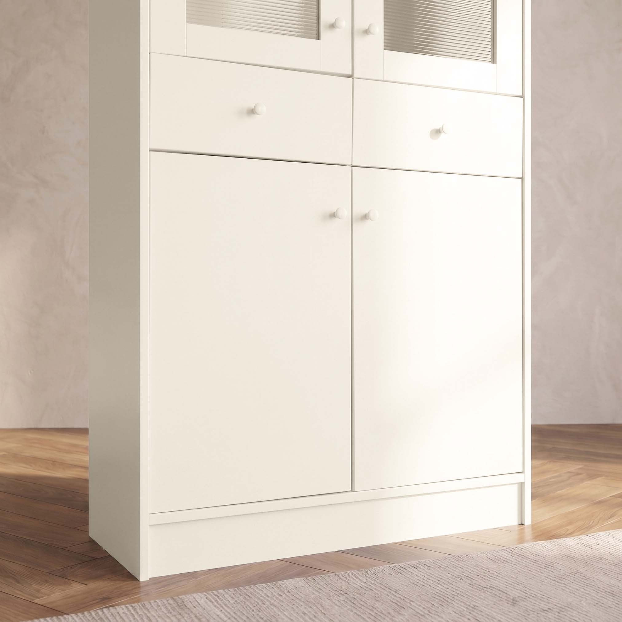 Frankfurt 6-Tier 2-Drawer Multipurpose Storage Unit with Panel and Acrylic Doors-hbxfurniture-office-bookcases-image-7