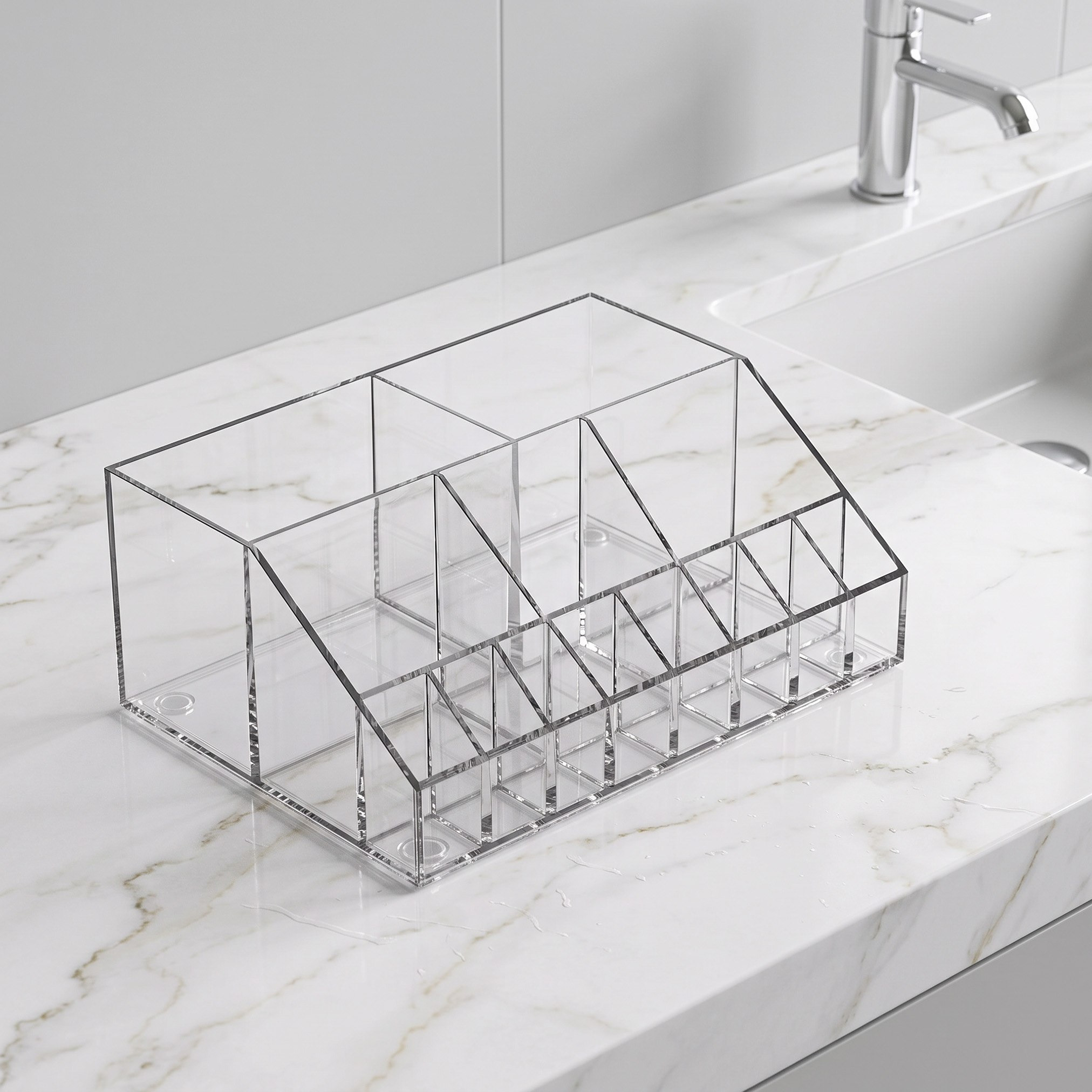 Stria Cosmetic Organiser - 25.80x18x10.20 cm-hbxbedroom-bedroomaccessories-jewelleryboxesandholders-image-1