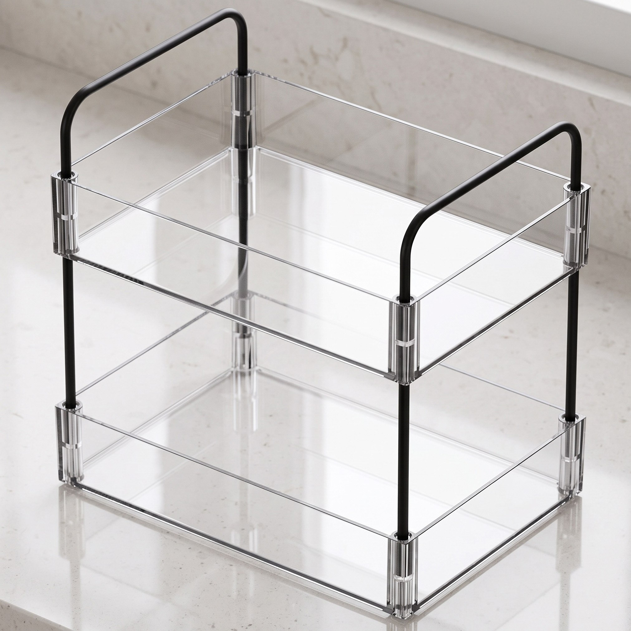 Stria 2-Tier Cosmetic Organiser - 25.40x17.80x25.50 cm-hbxbedroom-bedroomaccessories-jewelleryboxesandholders-image-1