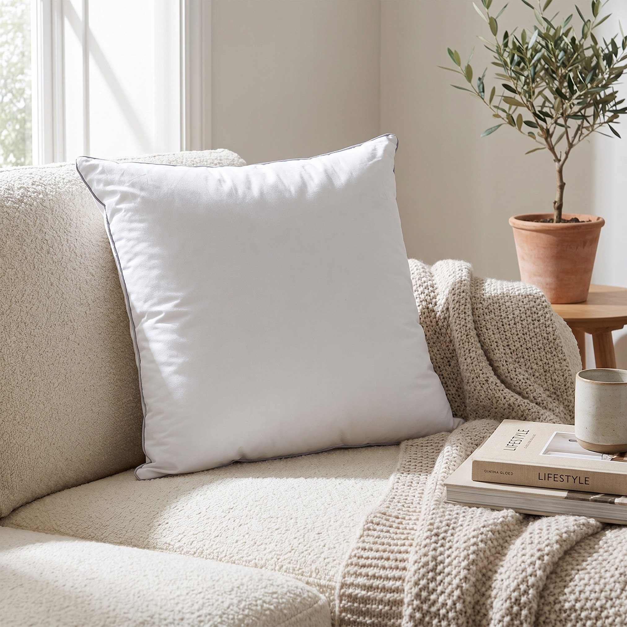 Luxury Down Alternative Cotton Filled Cushoin - 50x50 cm-hbxhomeware-hbxbedroom-image-3