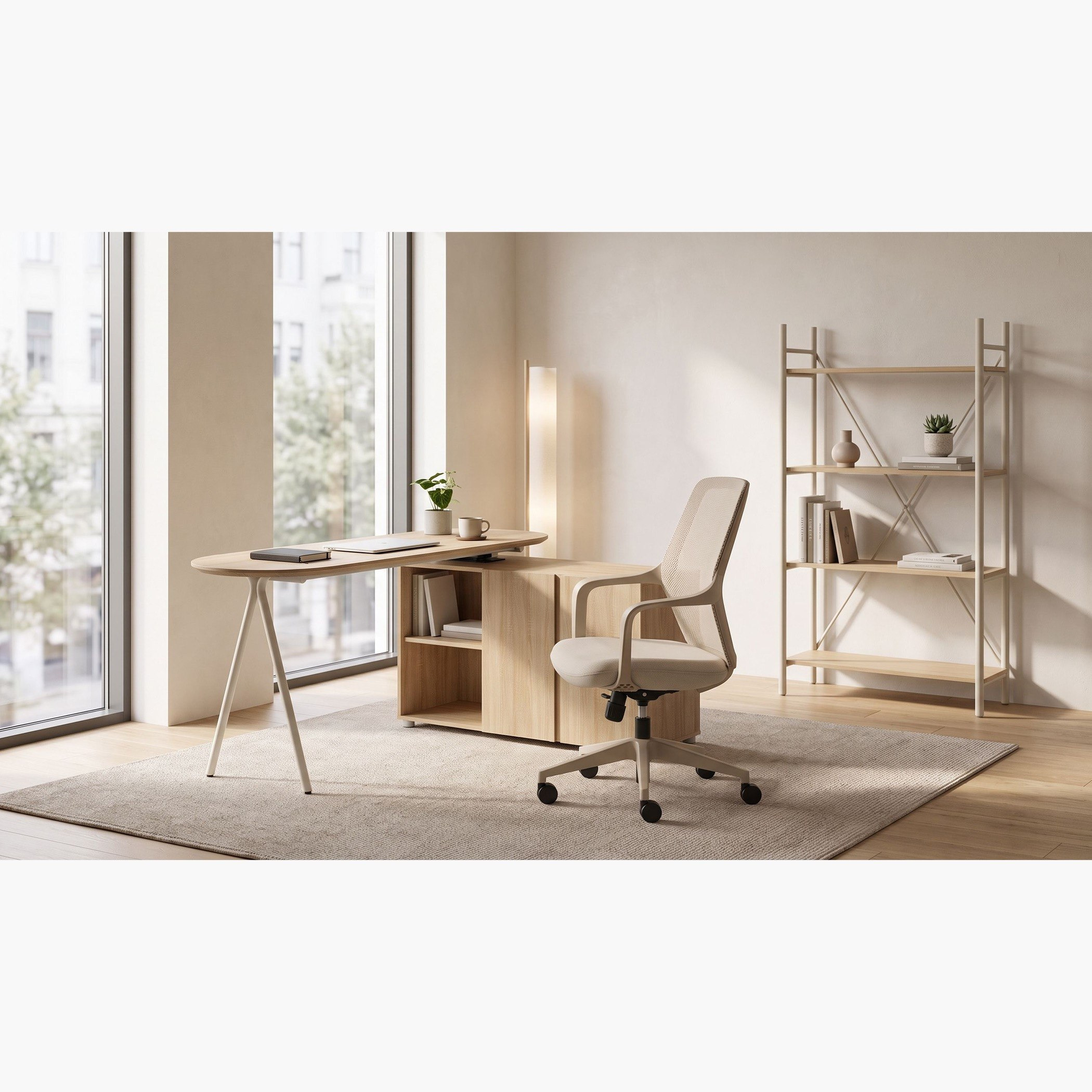 Rome Convertible 2-Door Corner Desk with Open Shelf-hbxfurniture-office-desks-image-2