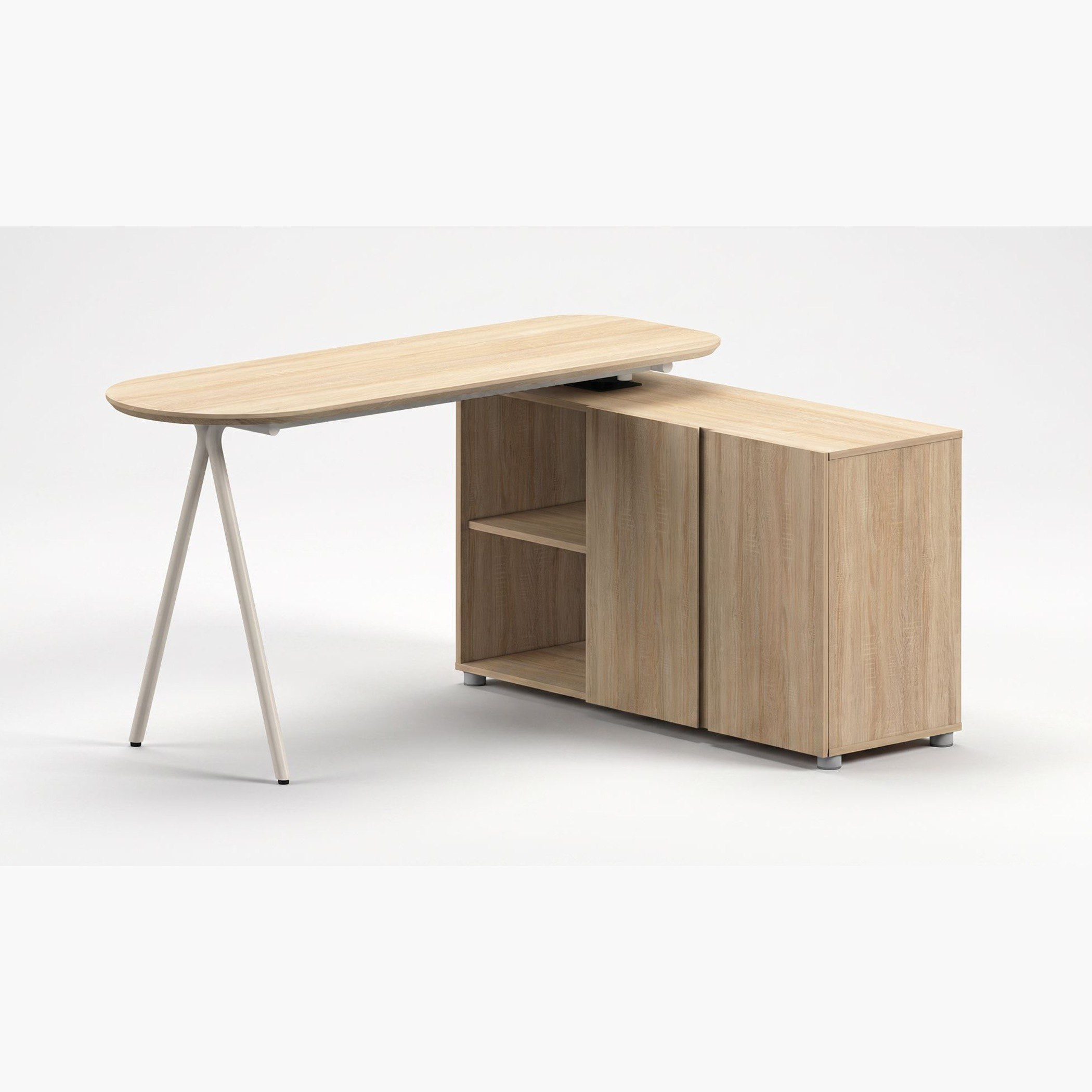 Rome Convertible 2-Door Corner Desk with Open Shelf-hbxfurniture-office-desks-image-6