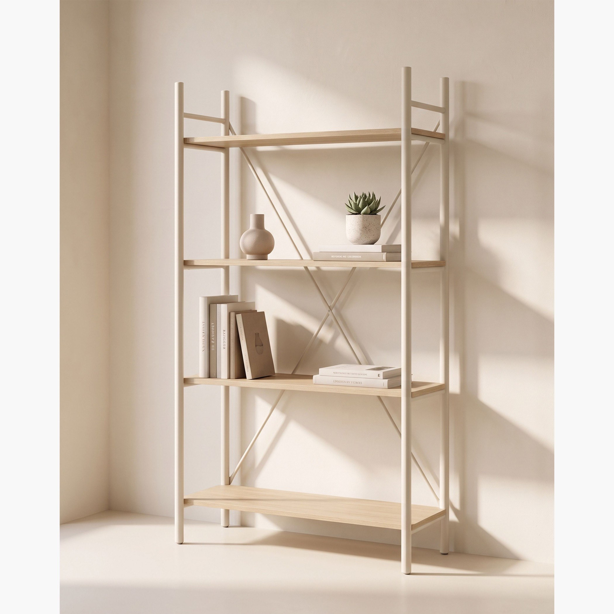 Rome 4-Tier Bookcase-hbxfurniture-office-bookcases-image-1