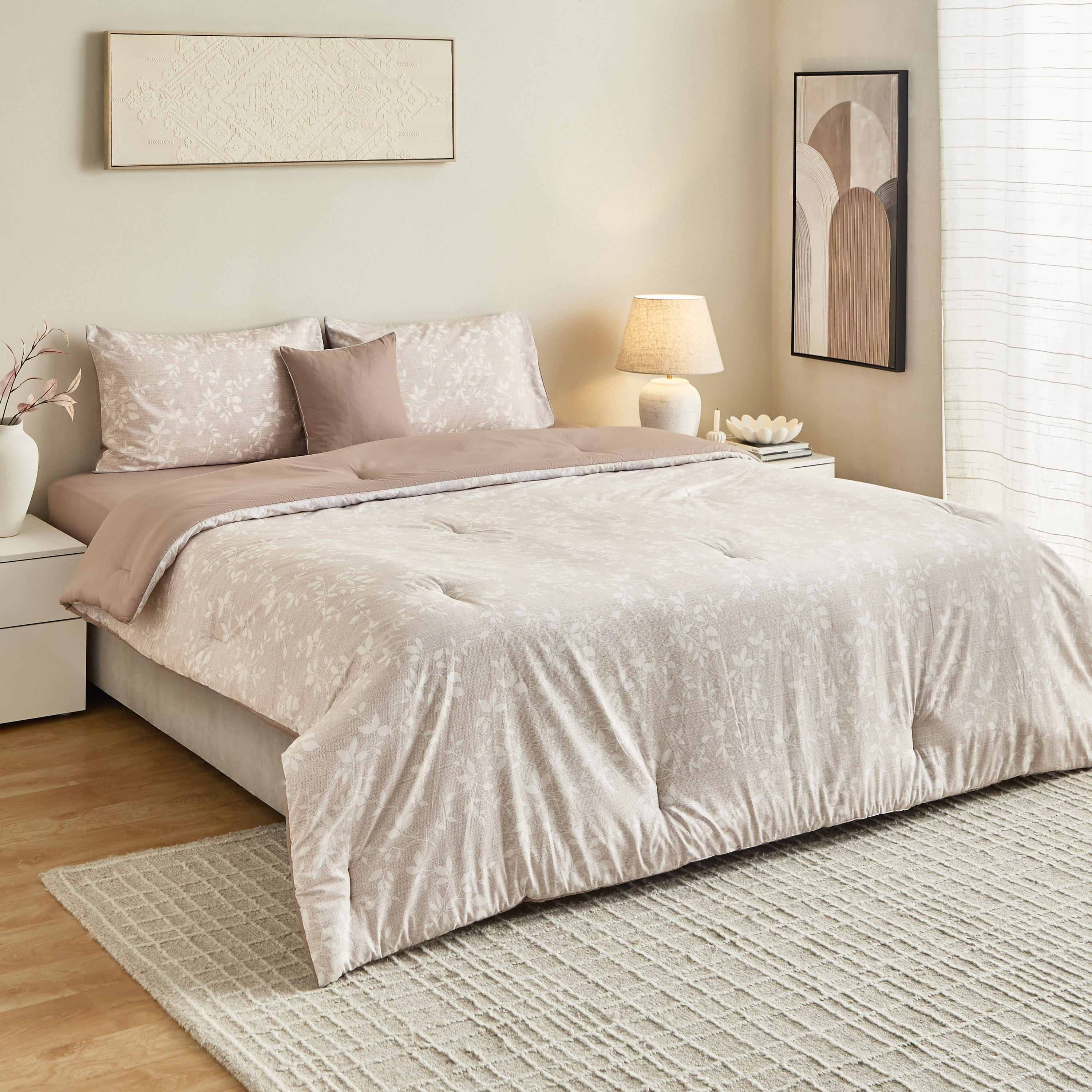 Madison Violetta 5-Piece Cotton Printed King Comforter Set - 220x240 cm-hbxhomeware-hbxbedroom-image-8