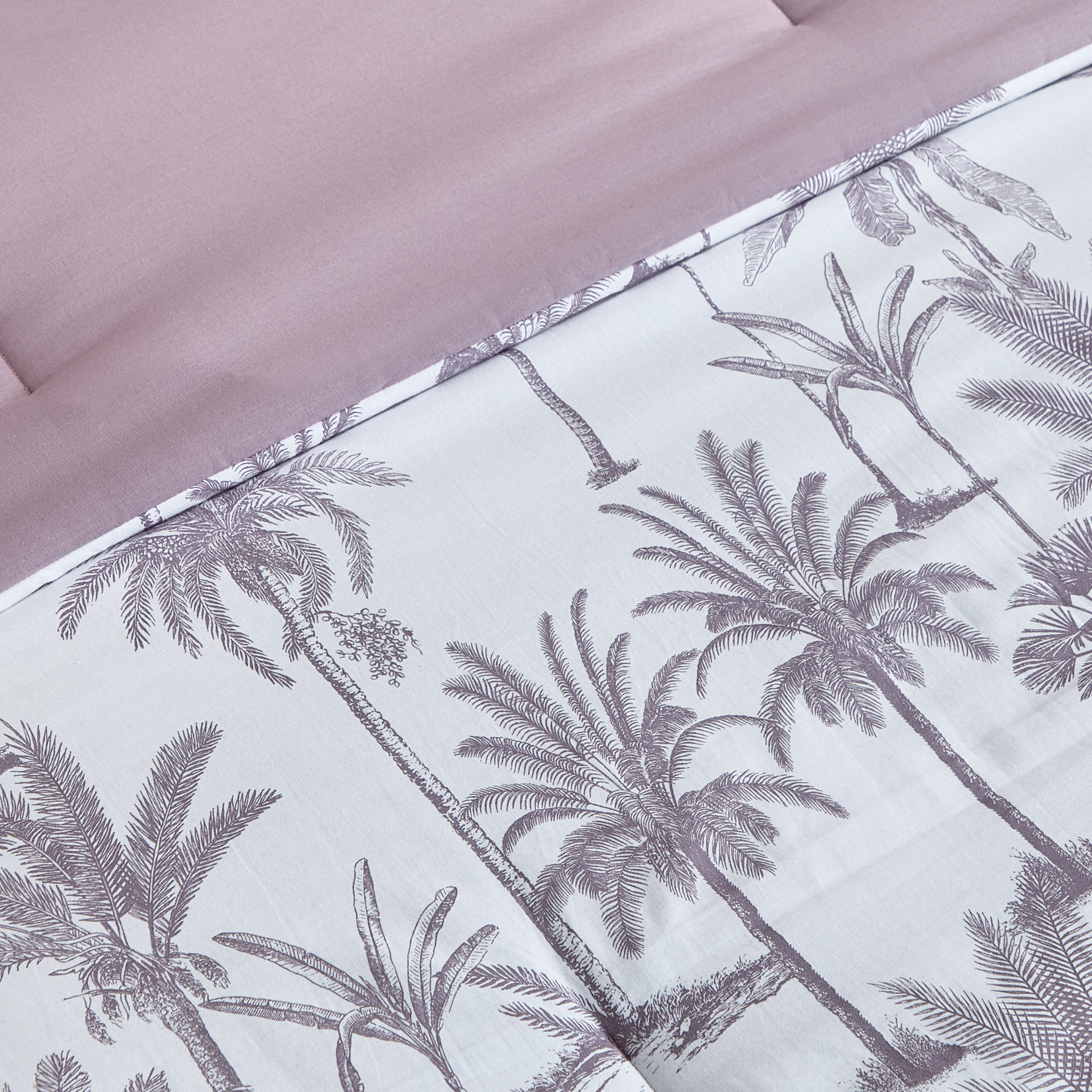 Madison 3-Piece Palm Forest Cotton Printed Twin Comforter Set - 160x220 cm-hbxhomeware-hbxbedroom-image-4