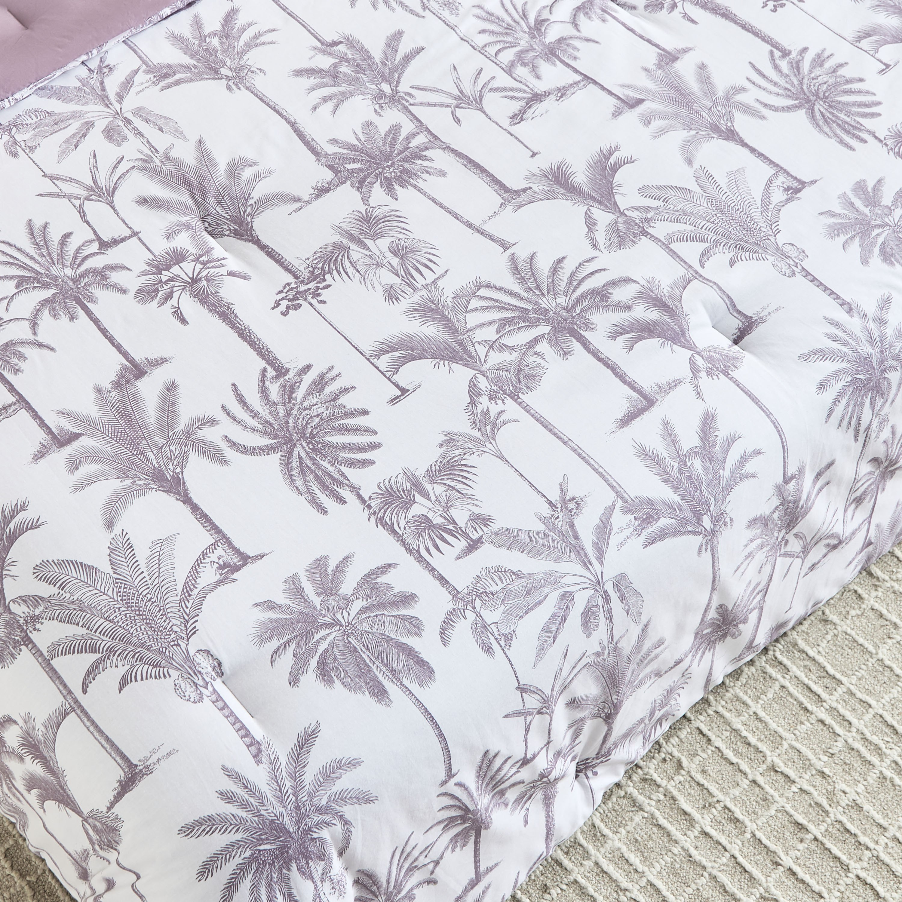 Madison 5-Piece Palm Forest Cotton Printed King Comforter Set - 220x240 cm-hbxhomeware-hbxbedroom-image-3