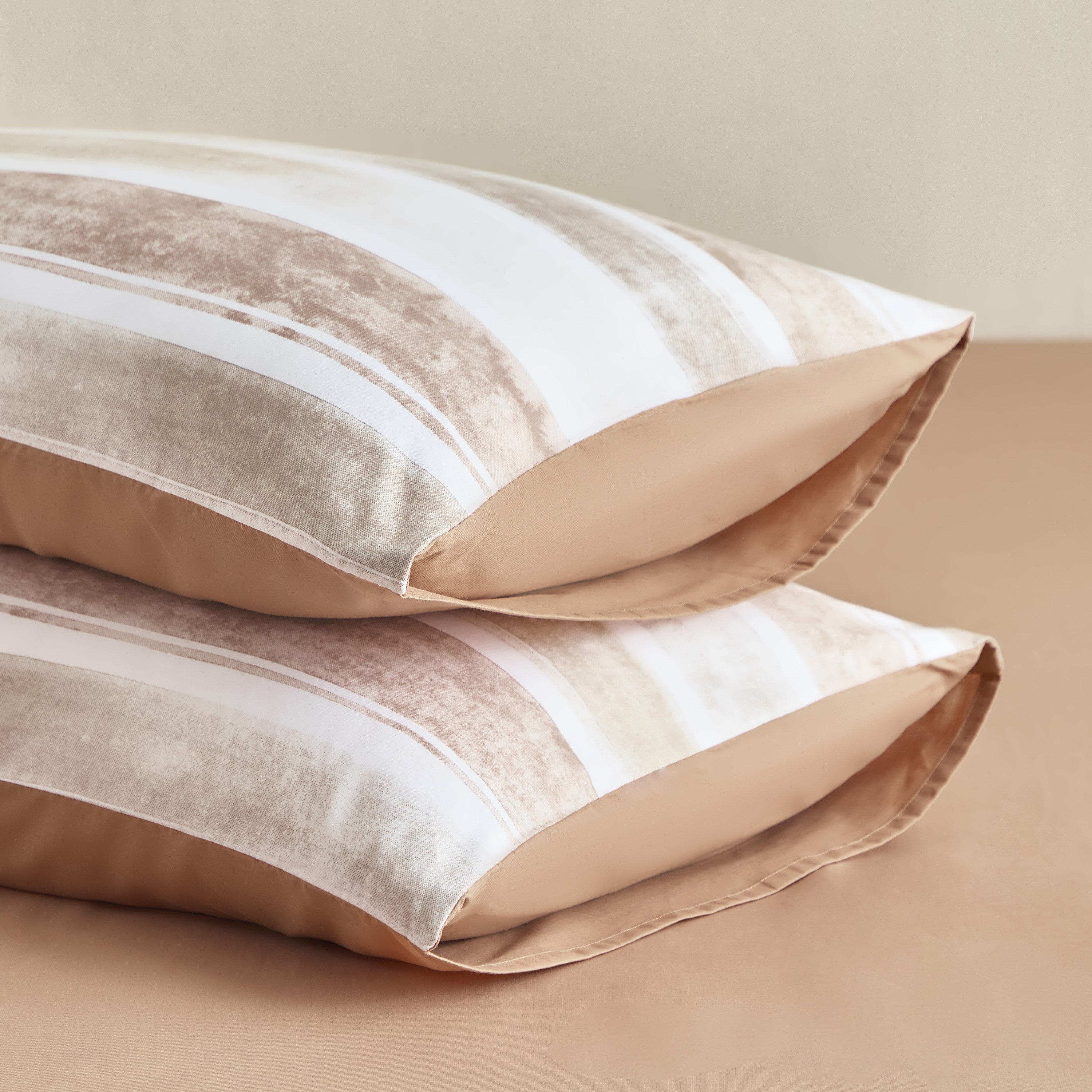 Valencia Mirage Stripe BIAB Printed 5-Piece Cotton Twin Comforter Set - 160x220 cm-hbxhomeware-hbxbedroom-image-6