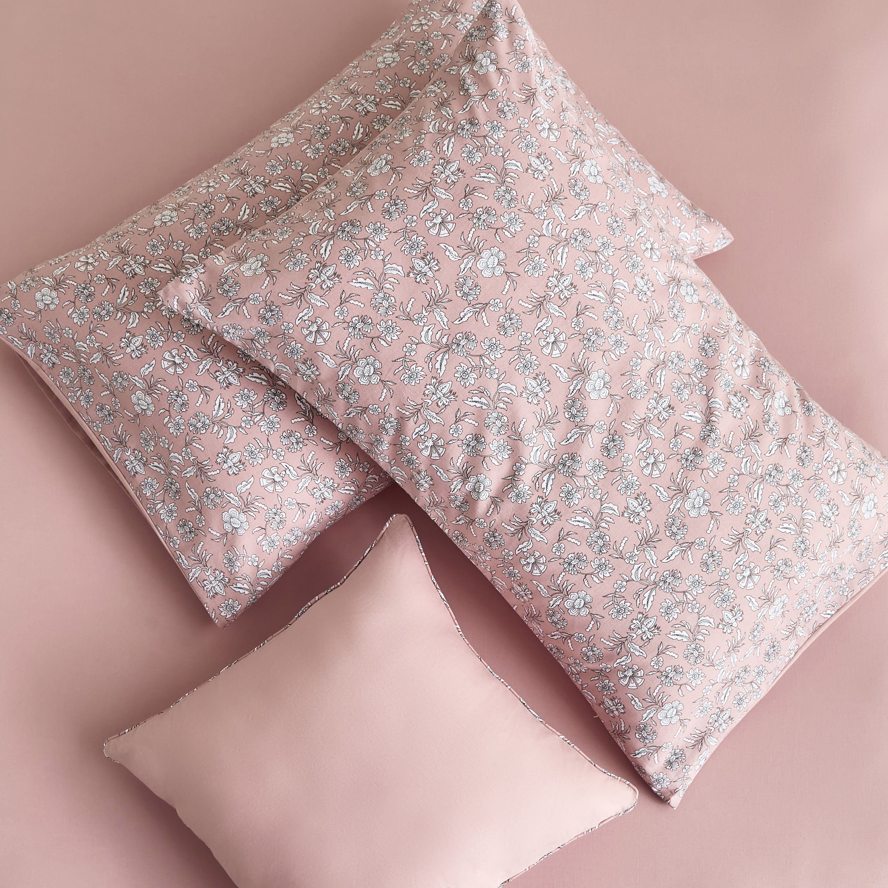 Valencia Block Flora BIAB Printed 5-Piece Cotton Twin Comforter Set - 160x220 cm-hbxhomeware-hbxbedroom-image-5