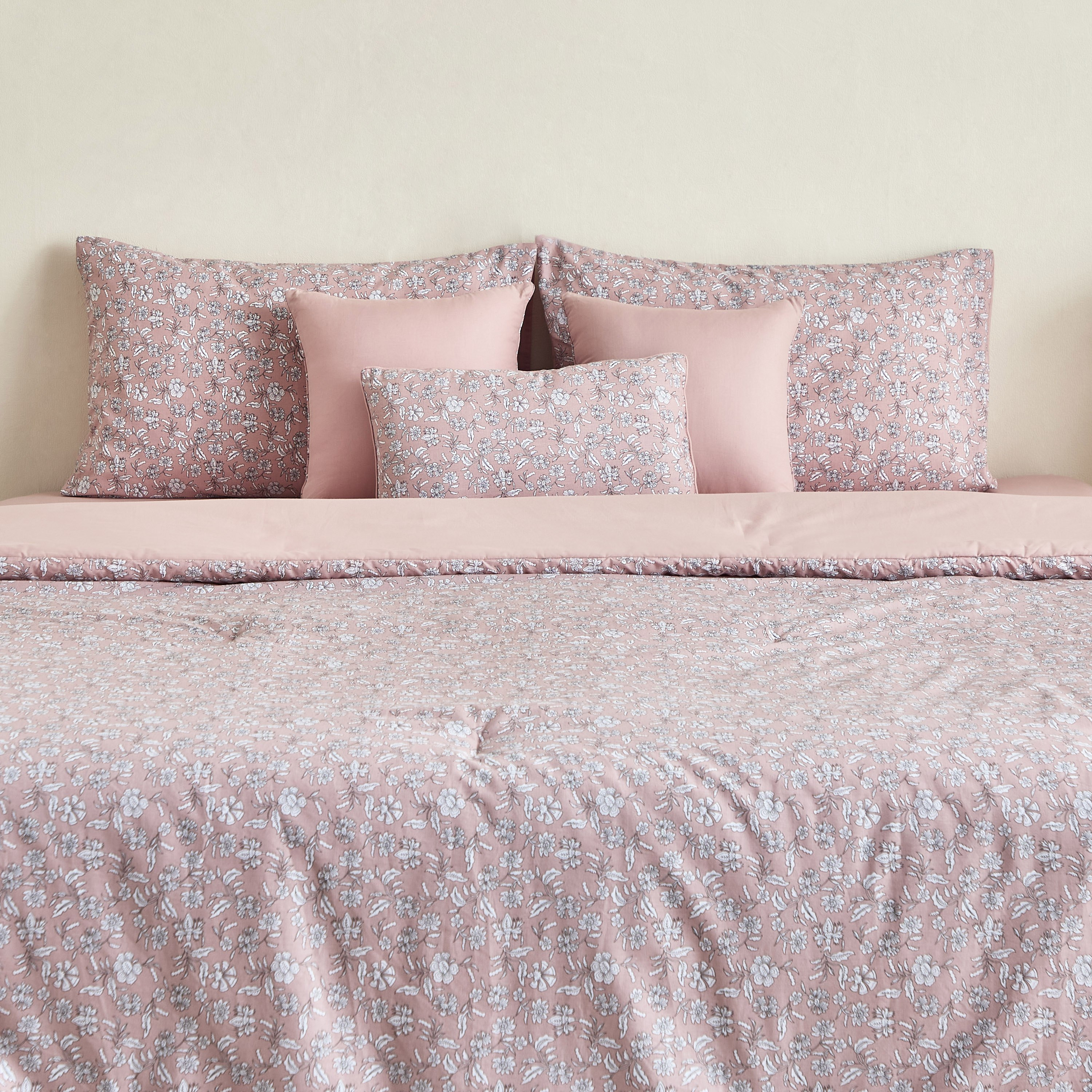 Valencia 7-Piece Block Flora BIAB Printed Cotton King Comforter Set - 220x240 cm-hbxhomeware-hbxbedroom-image-2