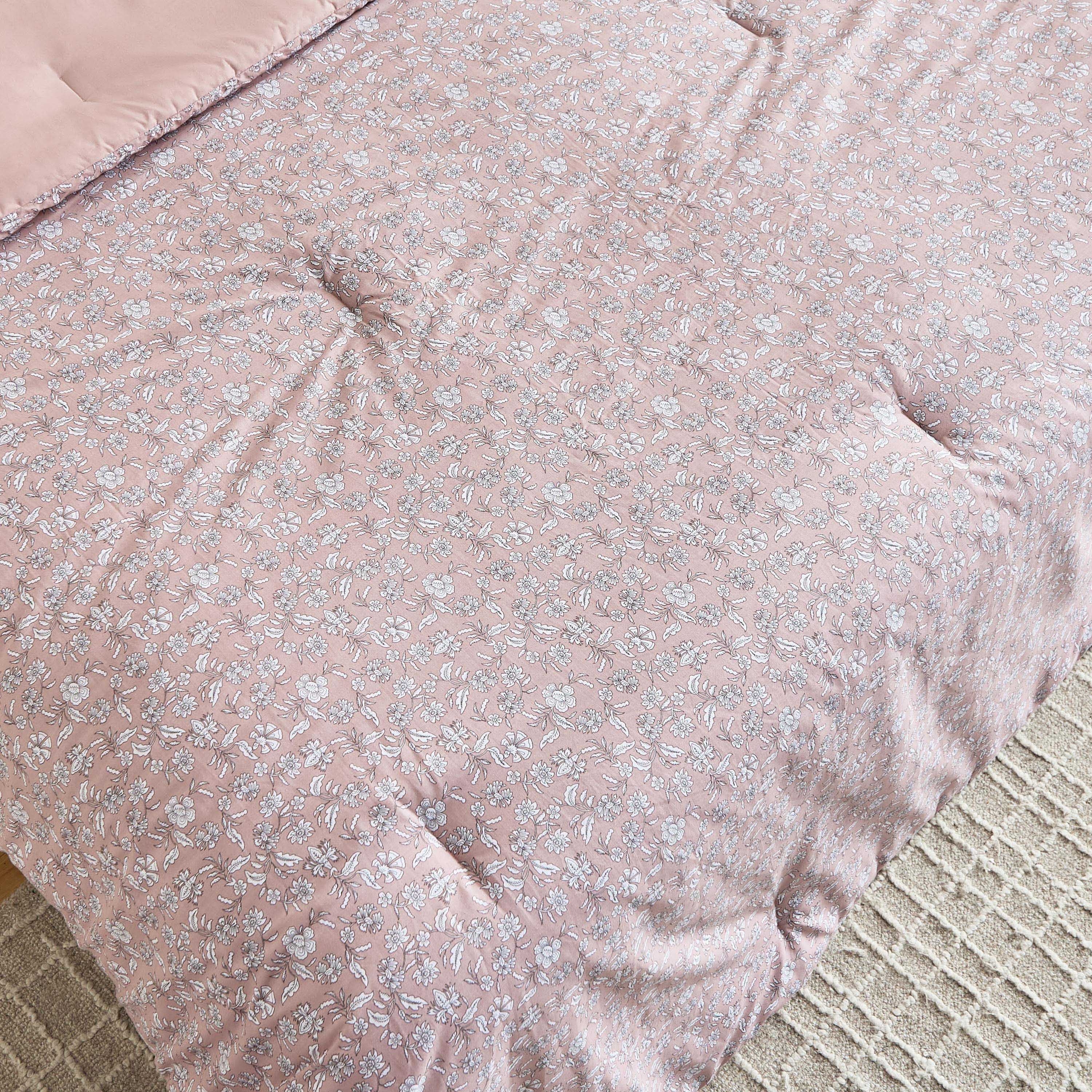 Valencia 7-Piece Block Flora BIAB Printed Cotton King Comforter Set - 220x240 cm-hbxhomeware-hbxbedroom-image-3