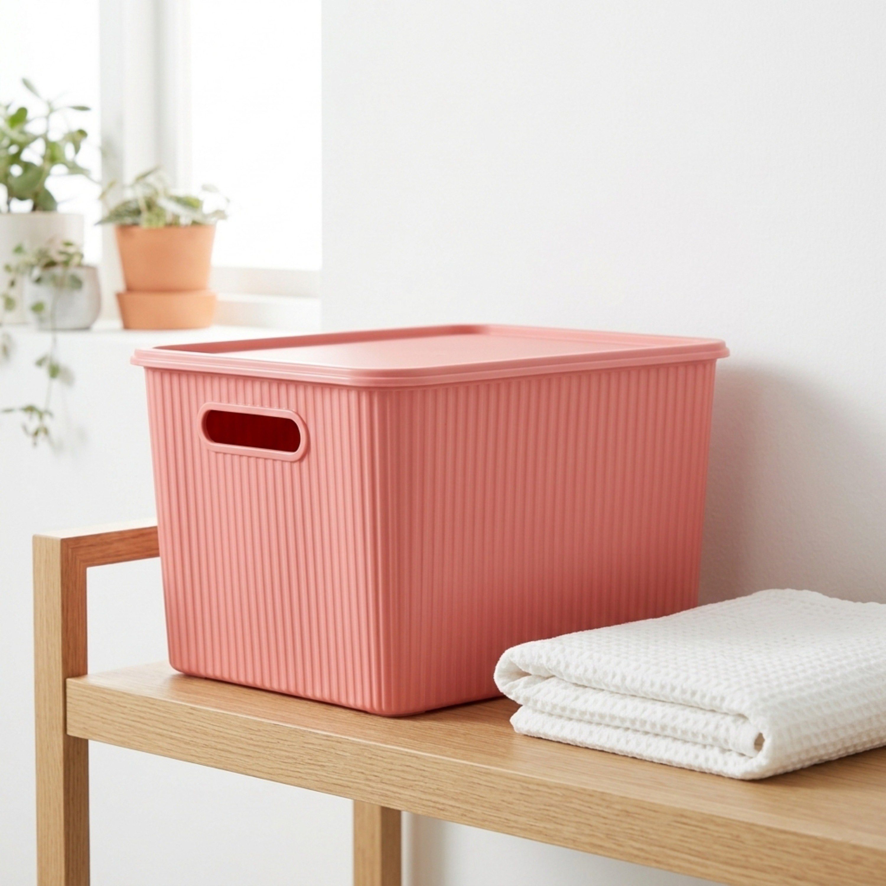Jean Storage Basket with Lid - 35.4x29.2x21.9 cm-hbxhomeware-kidsessentials-kidsorganiser-image-1