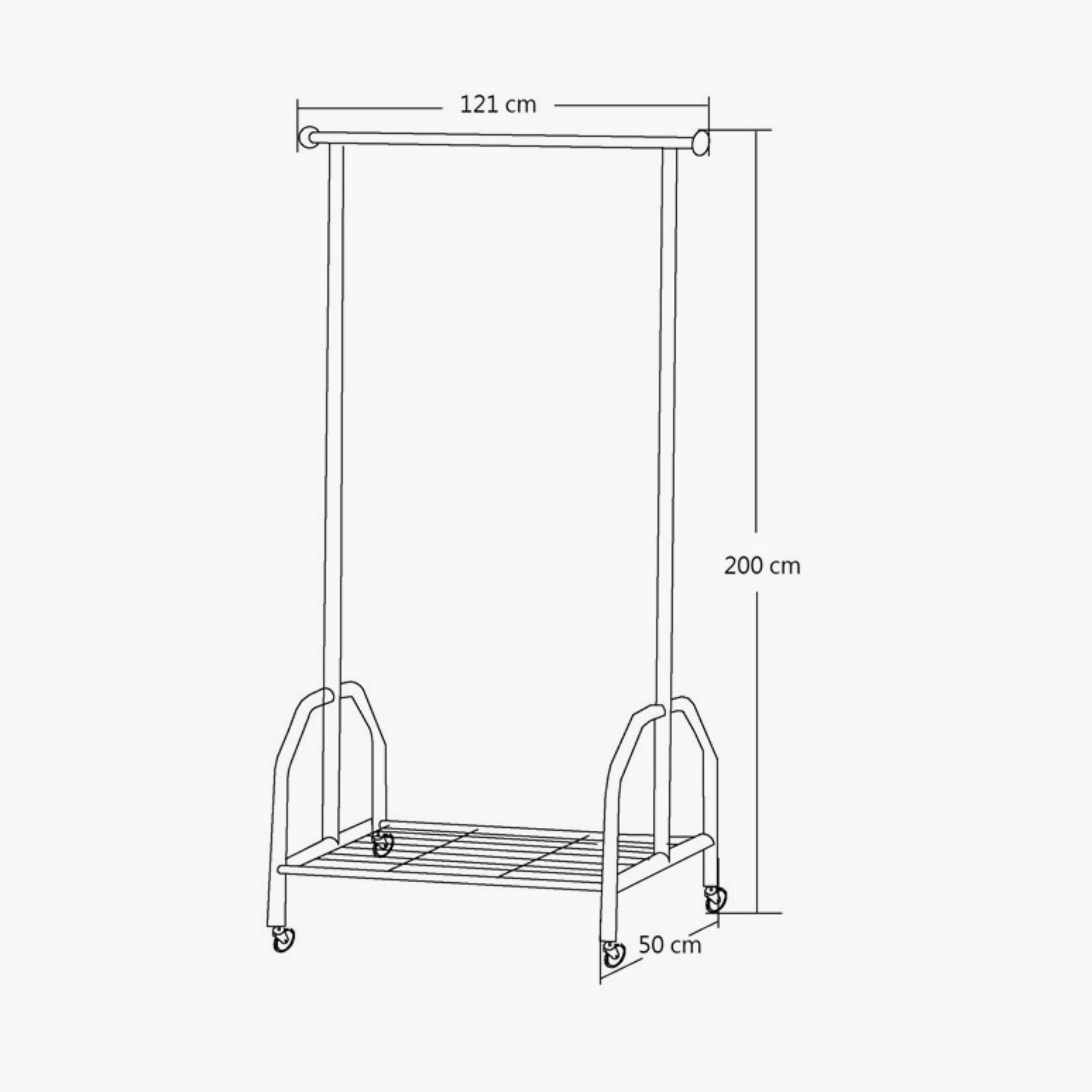 علّاقة ملابس من كوفارا لابيس - 121x50x200 سم-hbxhomeware-hbxbathroom-image-6