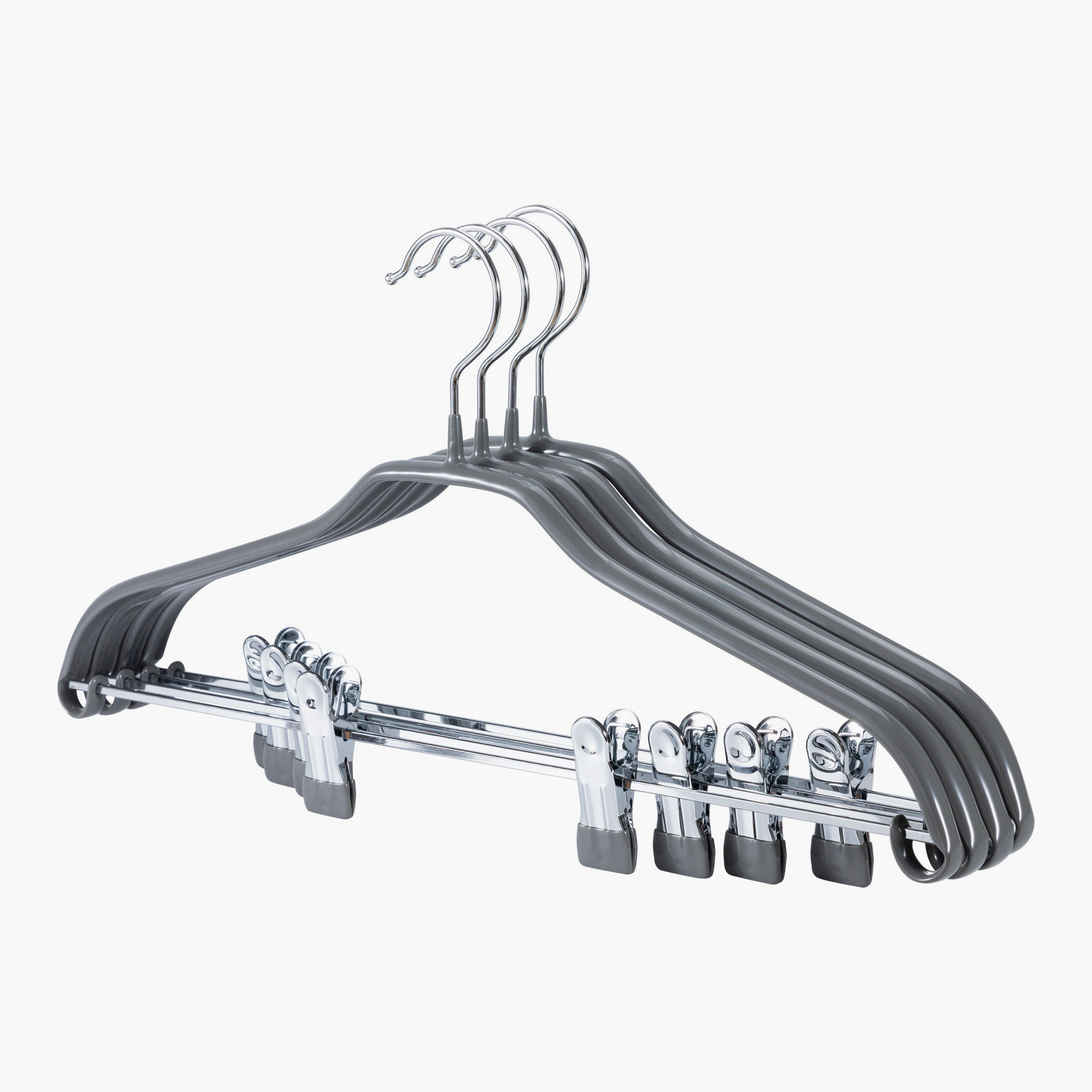 Riza Metal Trouser Hanger with Clips - Set of 4-hbxbedroom-bedroomaccessories-hangers-image-3