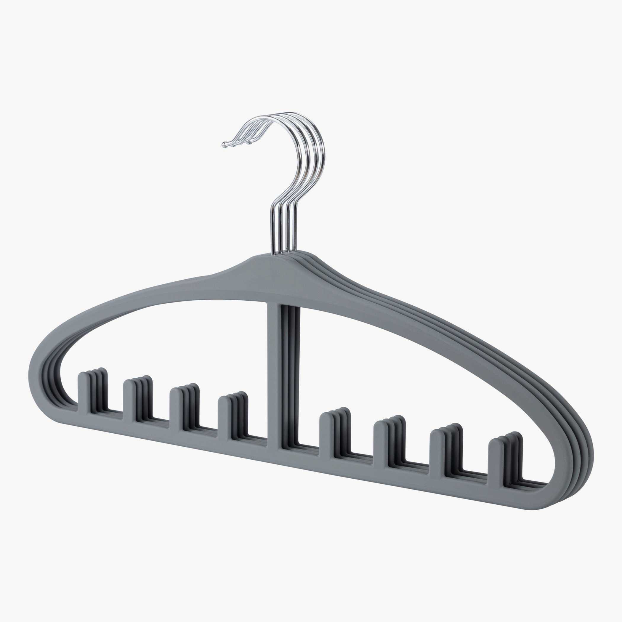 Noah Soft Multi Slot Hanger - Set of 4-hbxbedroom-bedroomaccessories-hangers-image-5