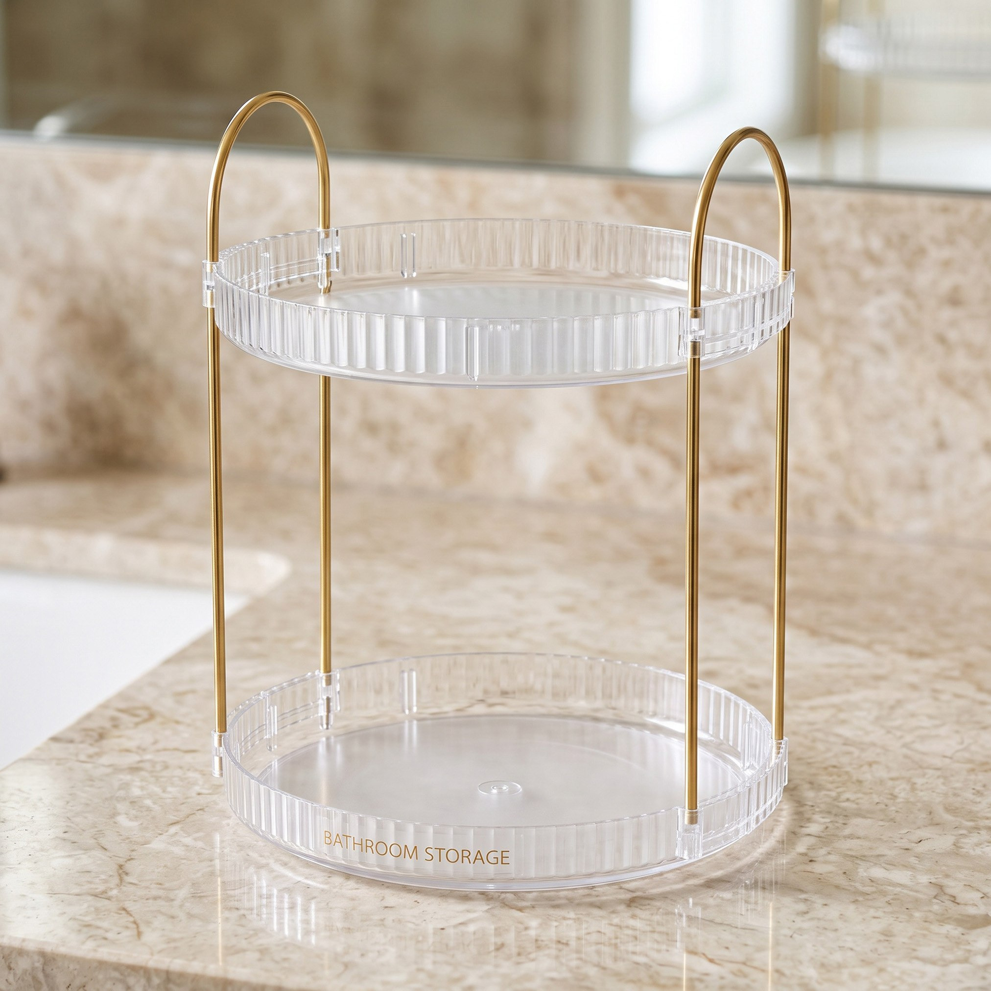 Stria 2-Tier Storage Rack - 25.5x25.5x33 cm-hbxbedroom-bedroomaccessories-bedroomstorage-image-1