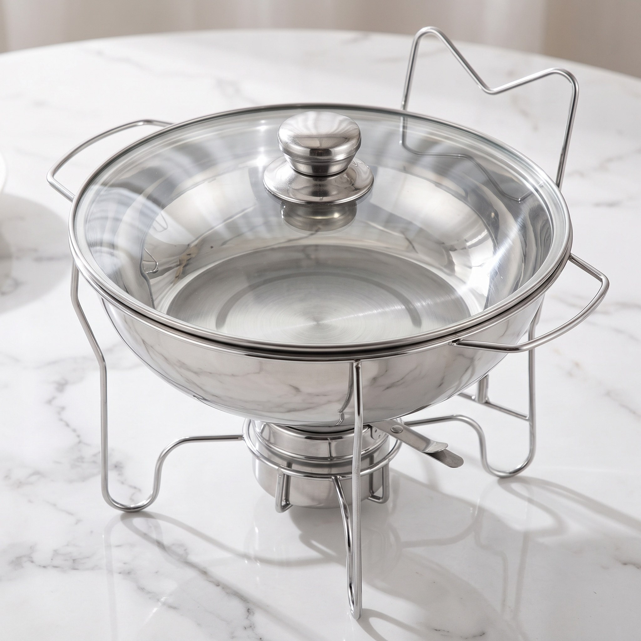 Wellshine Food Warmer Dish with Glass Lid - 8 L-hbxdecorandfurnishings-tabletop-serveware-image-1
