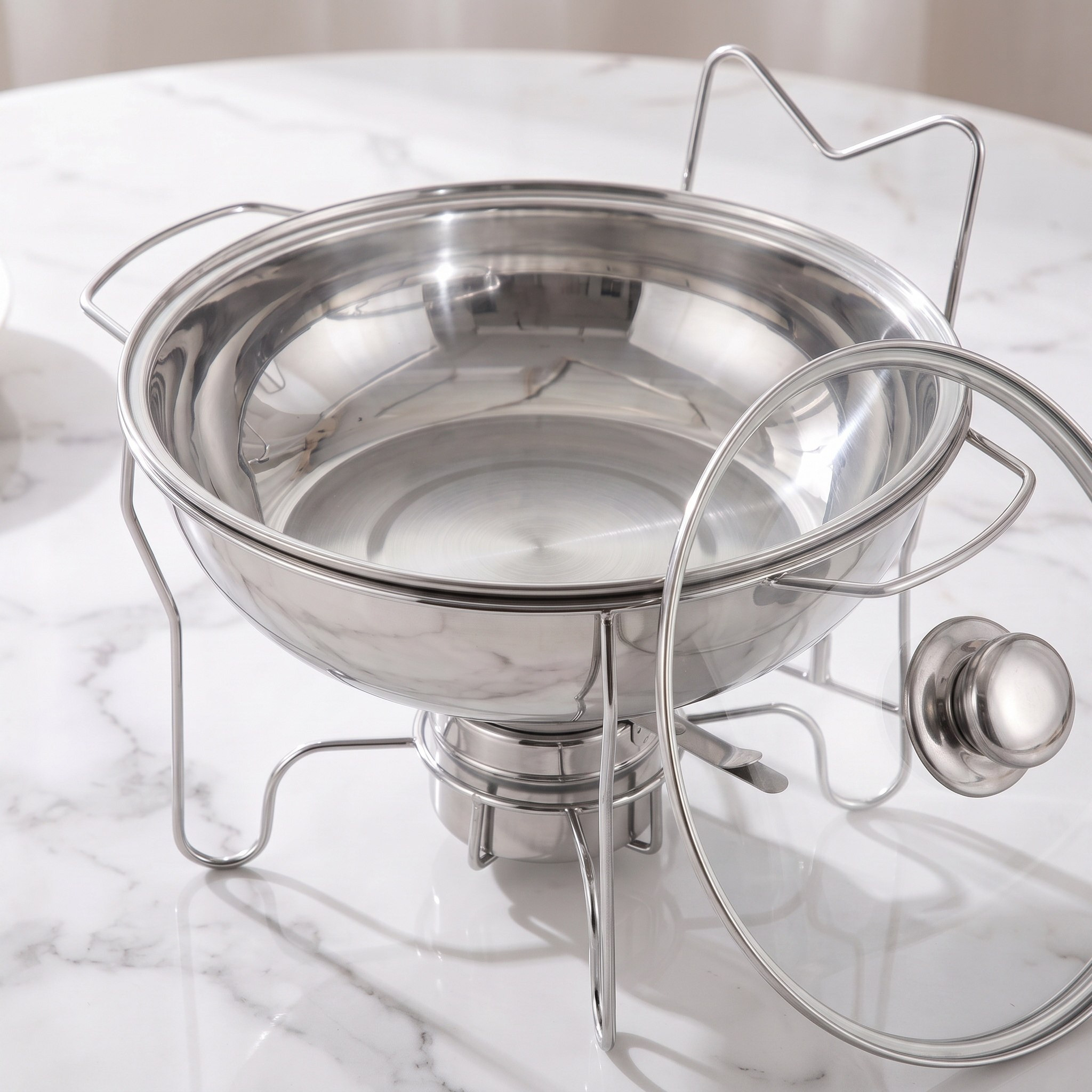 Wellshine Food Warmer Dish with Glass Lid - 8 L-hbxdecorandfurnishings-tabletop-serveware-image-2