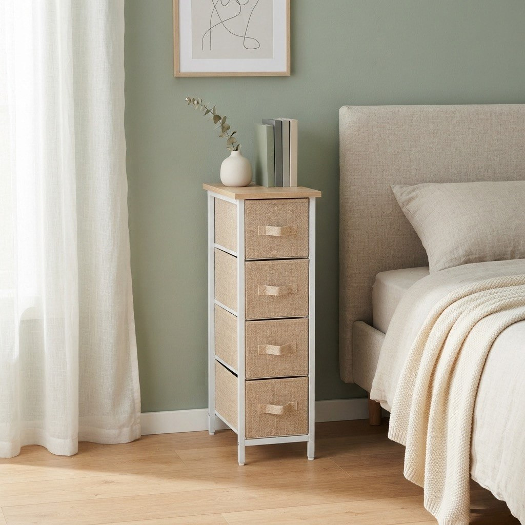 Covara Amara 4-Drawer Storage Shelf - 20x48x75.5 cm-hbxbedroom-bedroomaccessories-bedroomstorage-image-1