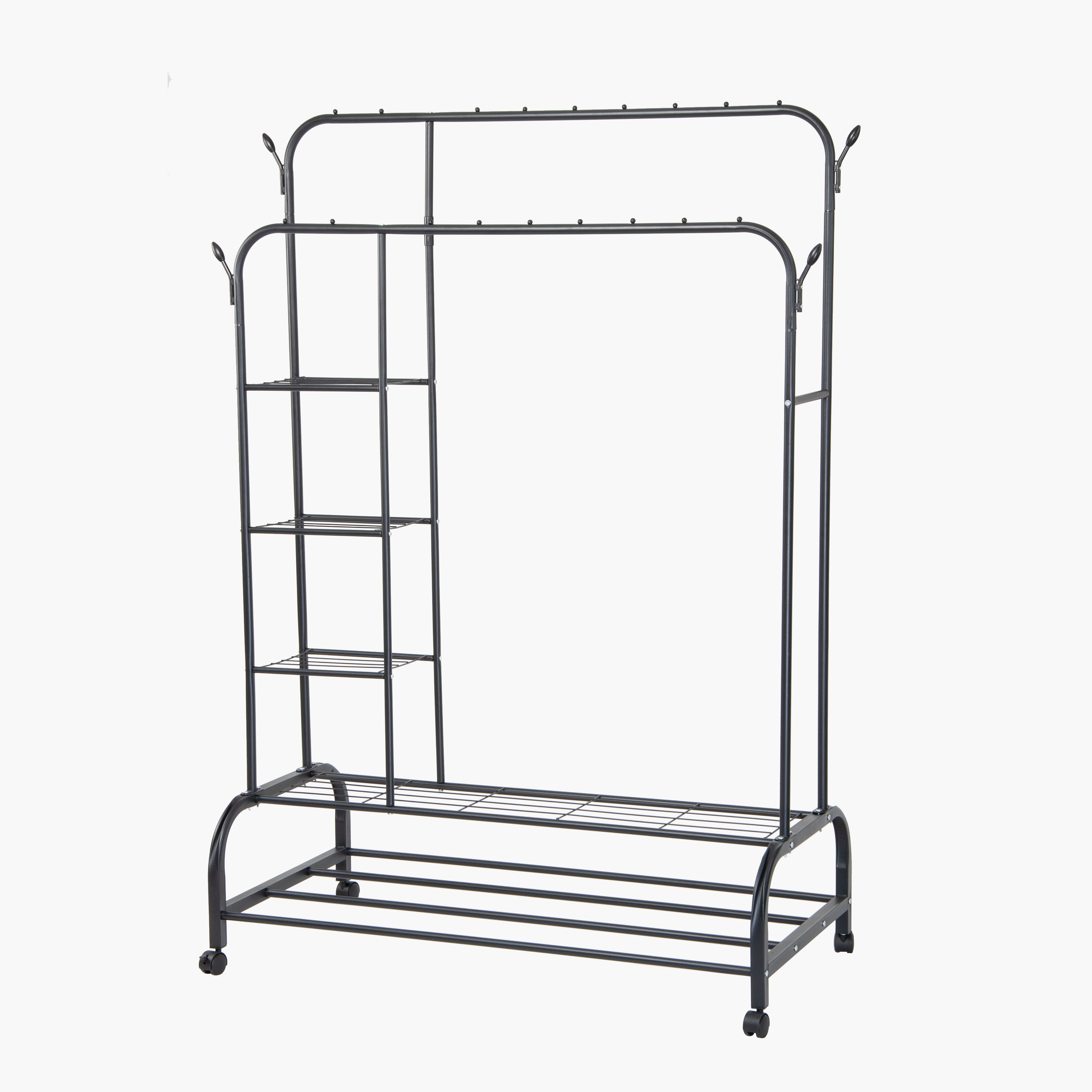 Covara Oxford Clothes Rack with Wheels - 110x55x160 cm-hbxbedroom-bedroomaccessories-hangers-image-2