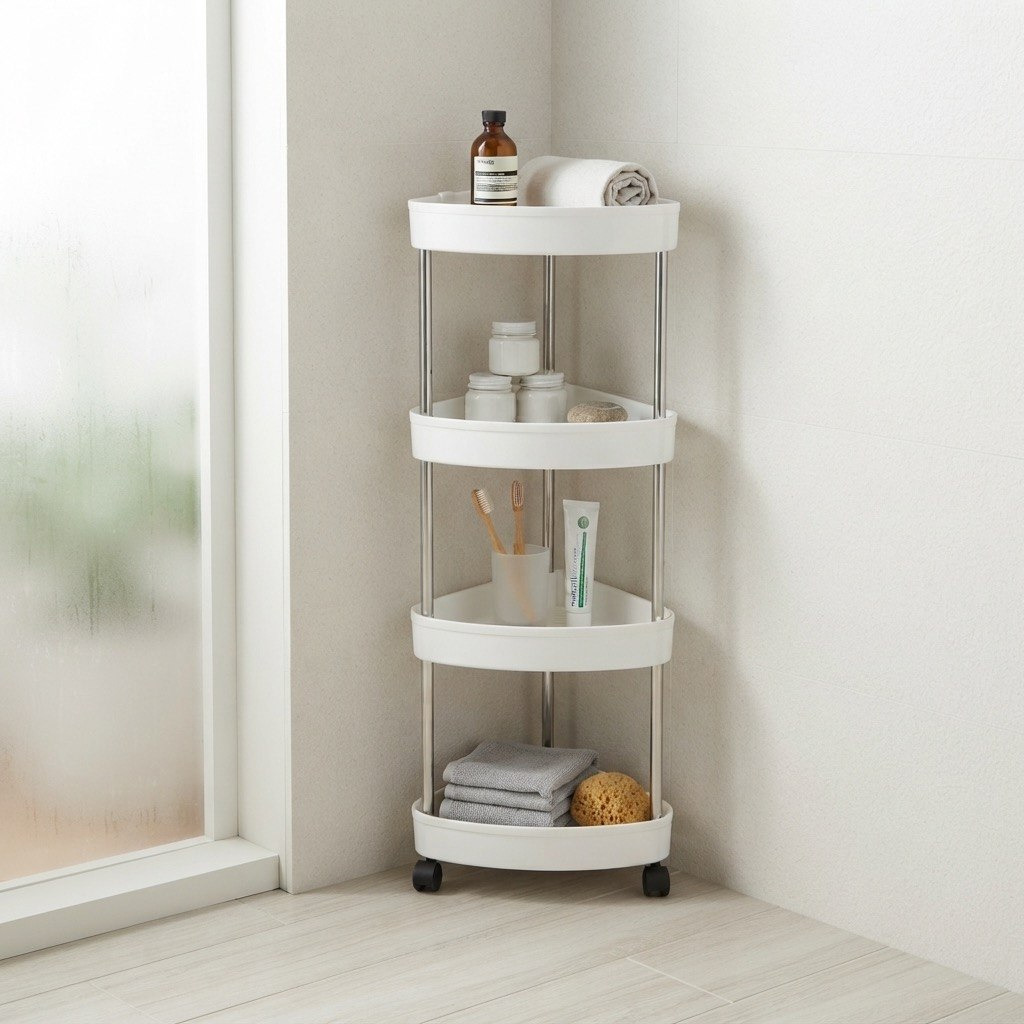 عربة زاوية متعددة الاستخدامات من 4 طبقات من كوفارا أركتيك - 32×24.5×85 سم-hbxbedroom-bedroomaccessories-bedroomstorage-image-1