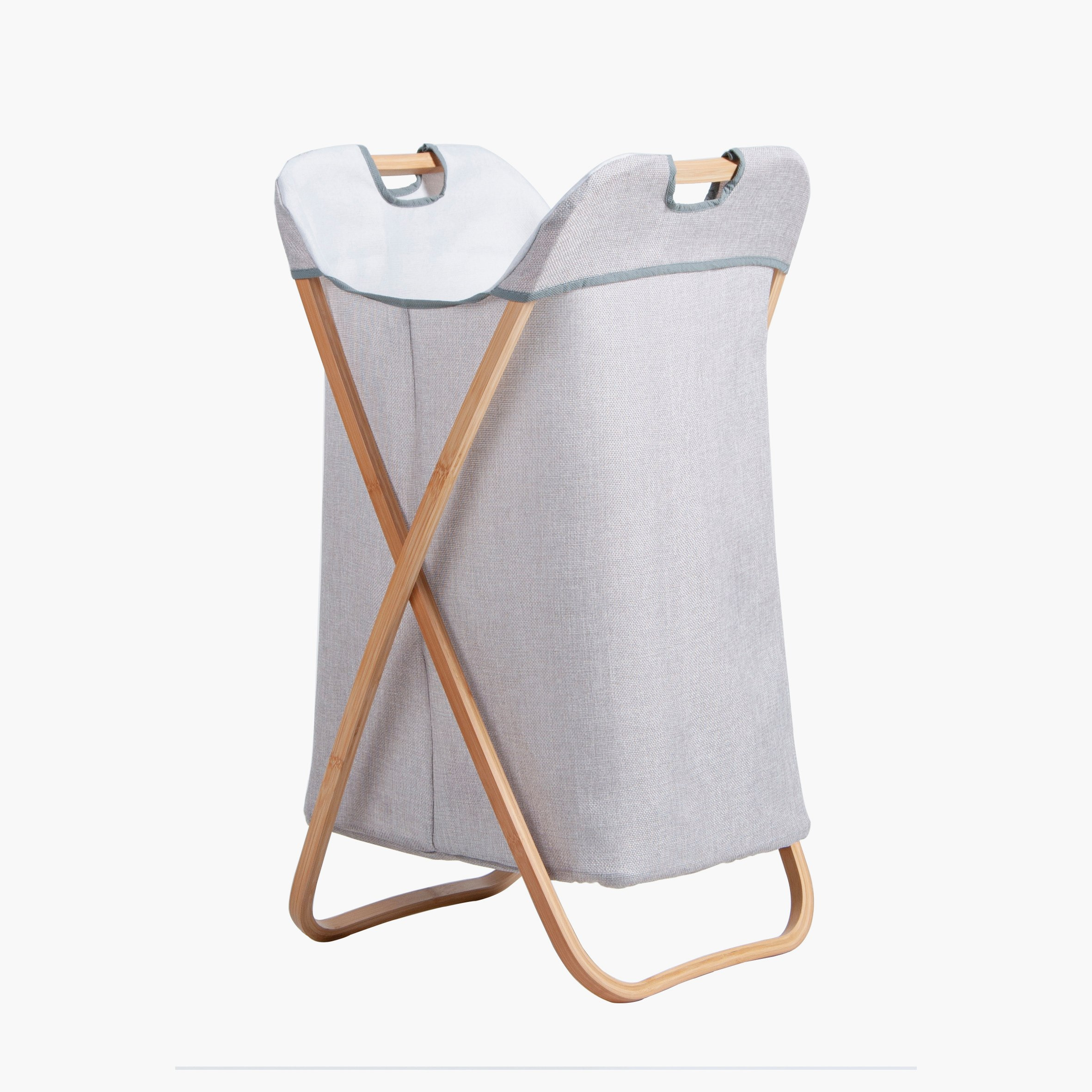 Covara Natura Bamboo Laundry Hamper - 37x37x70 cm-hbxbathroom-bathroomstorage-laundryhampers-image-2