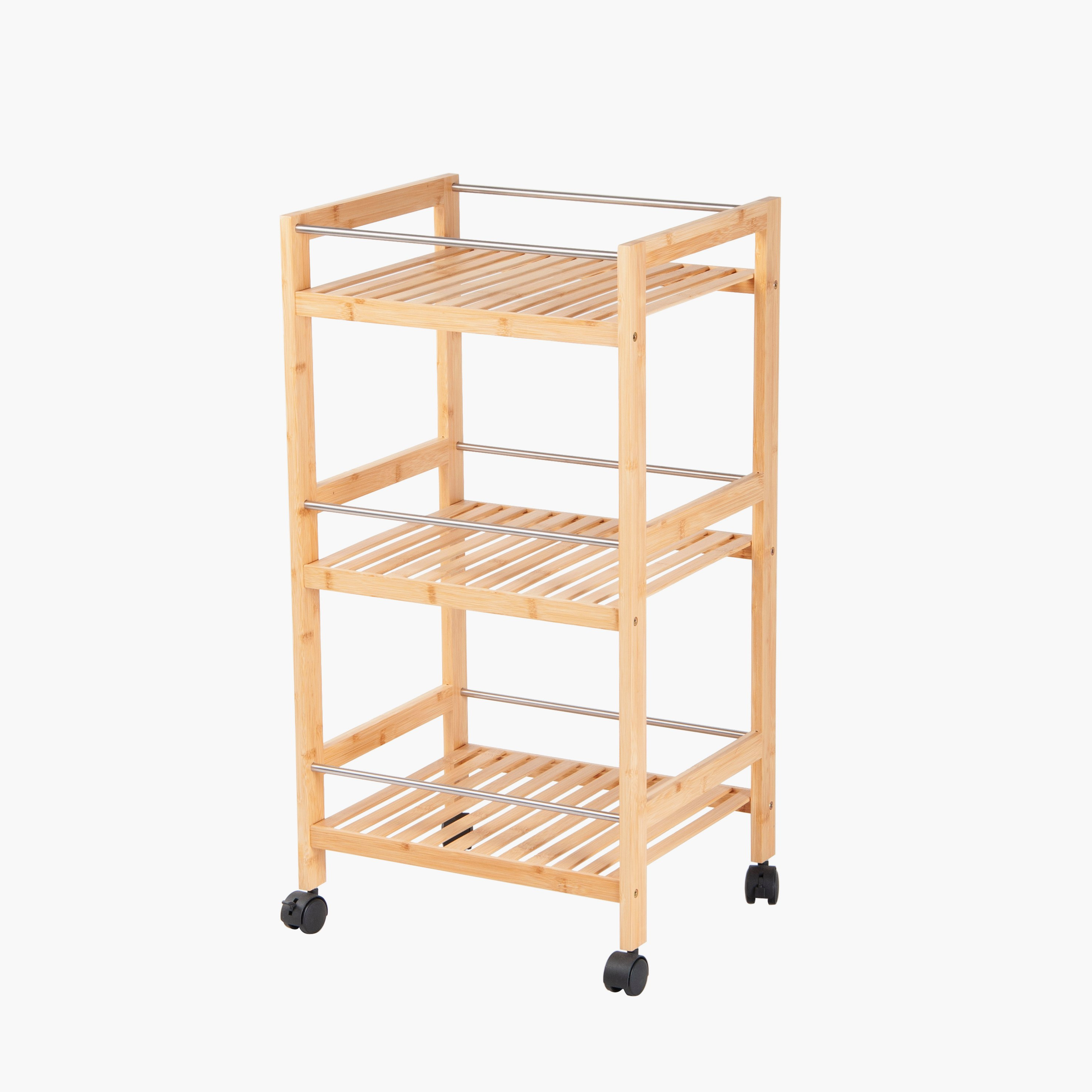 Covara Natura 3-Tier Bamboo Trolley - 42x35x80 cm-hbxbedroom-bedroomaccessories-bedroomstorage-image-2