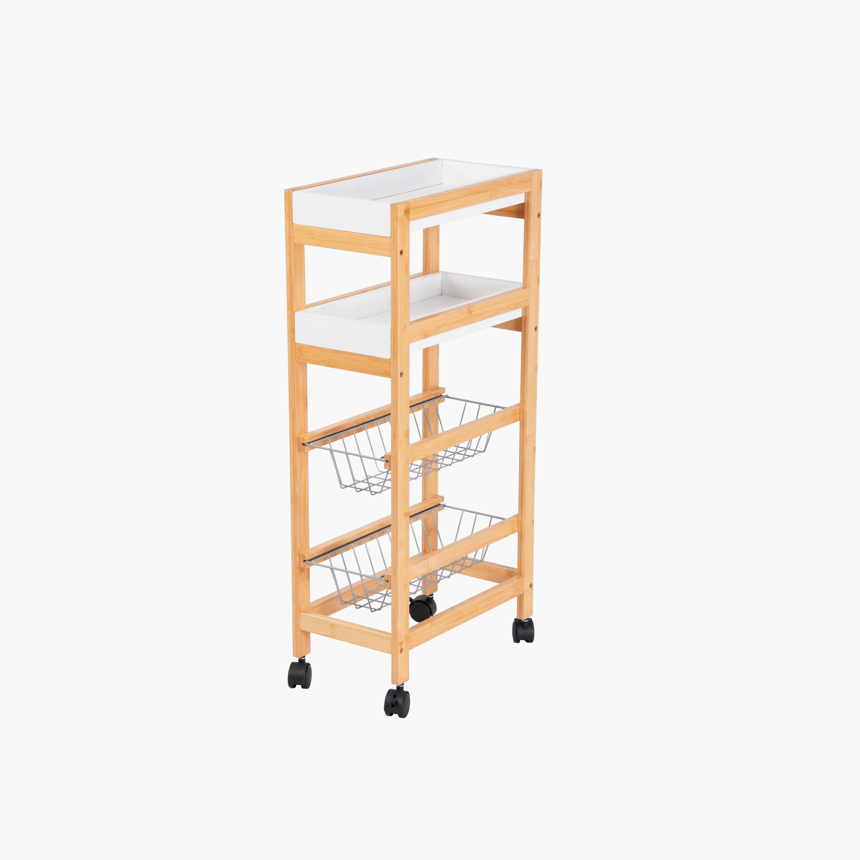 Covara Natura Kitchen Trolley - 40x22x83 cm-hbxbedroom-bedroomaccessories-bedroomstorage-image-2