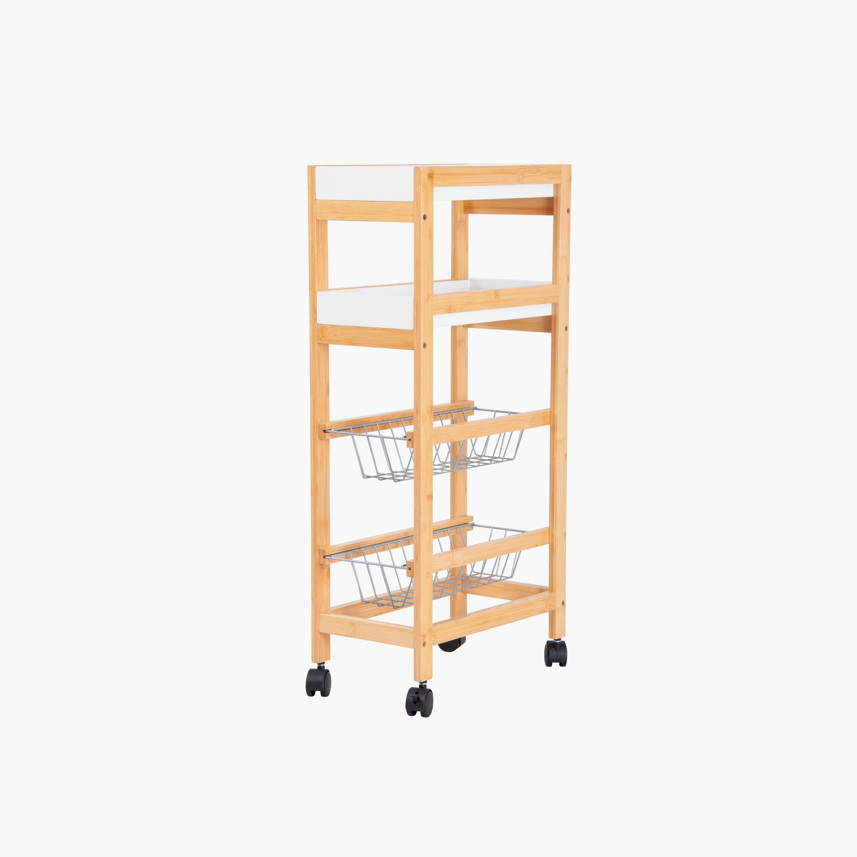 Covara Natura Kitchen Trolley - 40x22x83 cm-hbxbedroom-bedroomaccessories-bedroomstorage-image-3