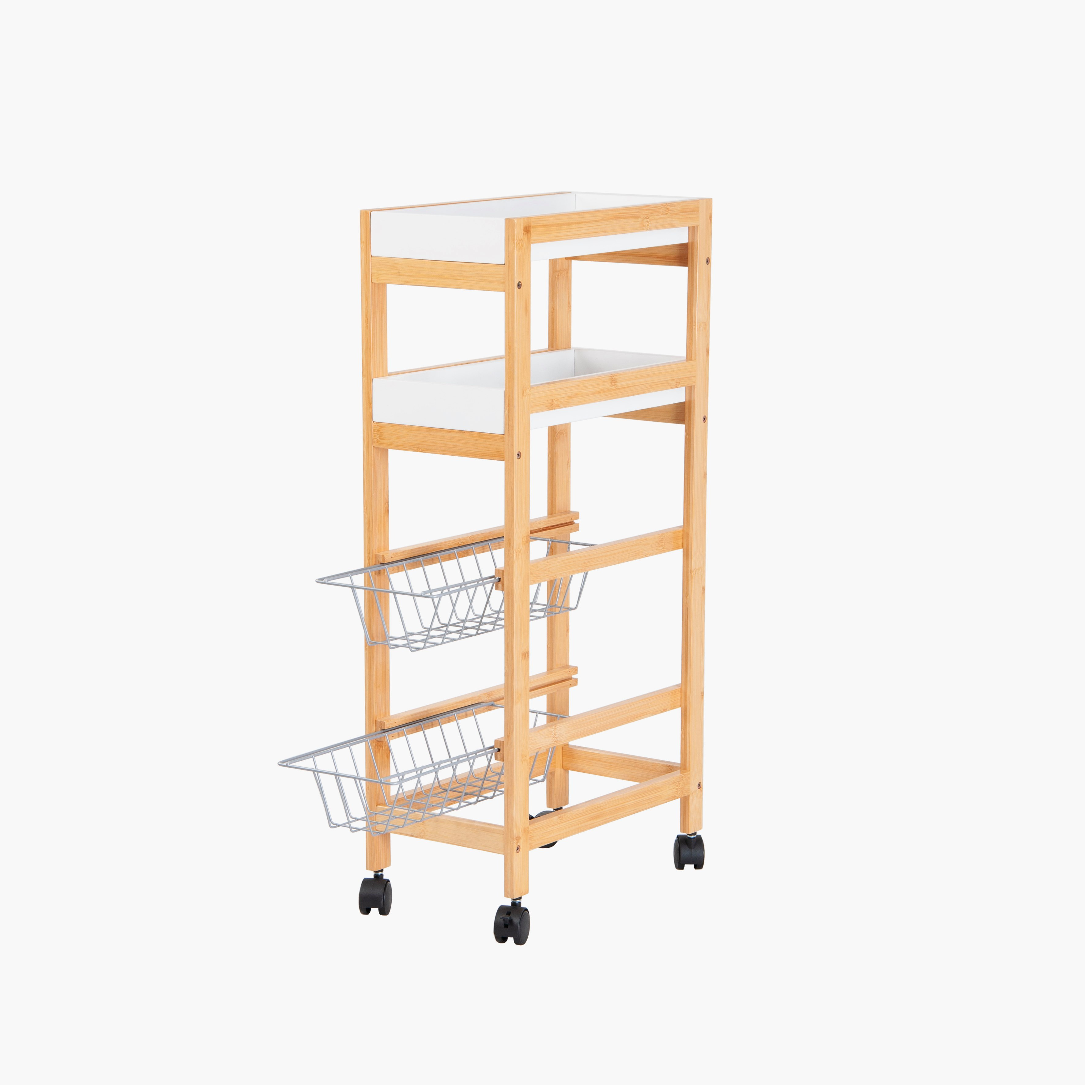 Covara Natura Kitchen Trolley - 40x22x83 cm-hbxbedroom-bedroomaccessories-bedroomstorage-image-4