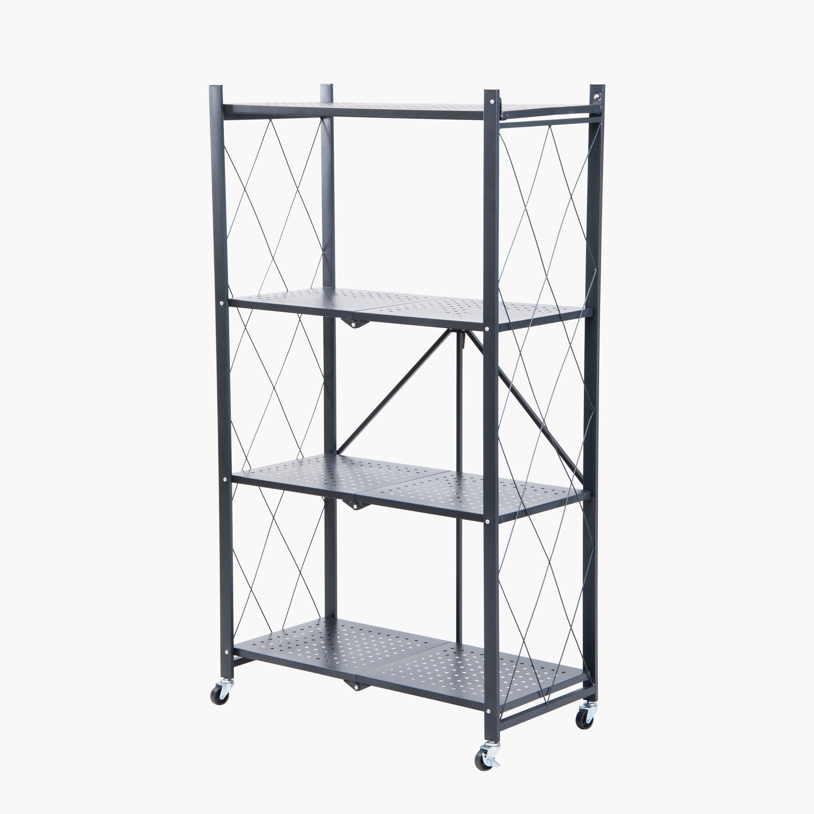 رف تخزين قابل للطي بـ 4 مستويات من أكسفورد - 70x34x127 سم-hbxbedroom-bedroomaccessories-bedroomstorage-image-2