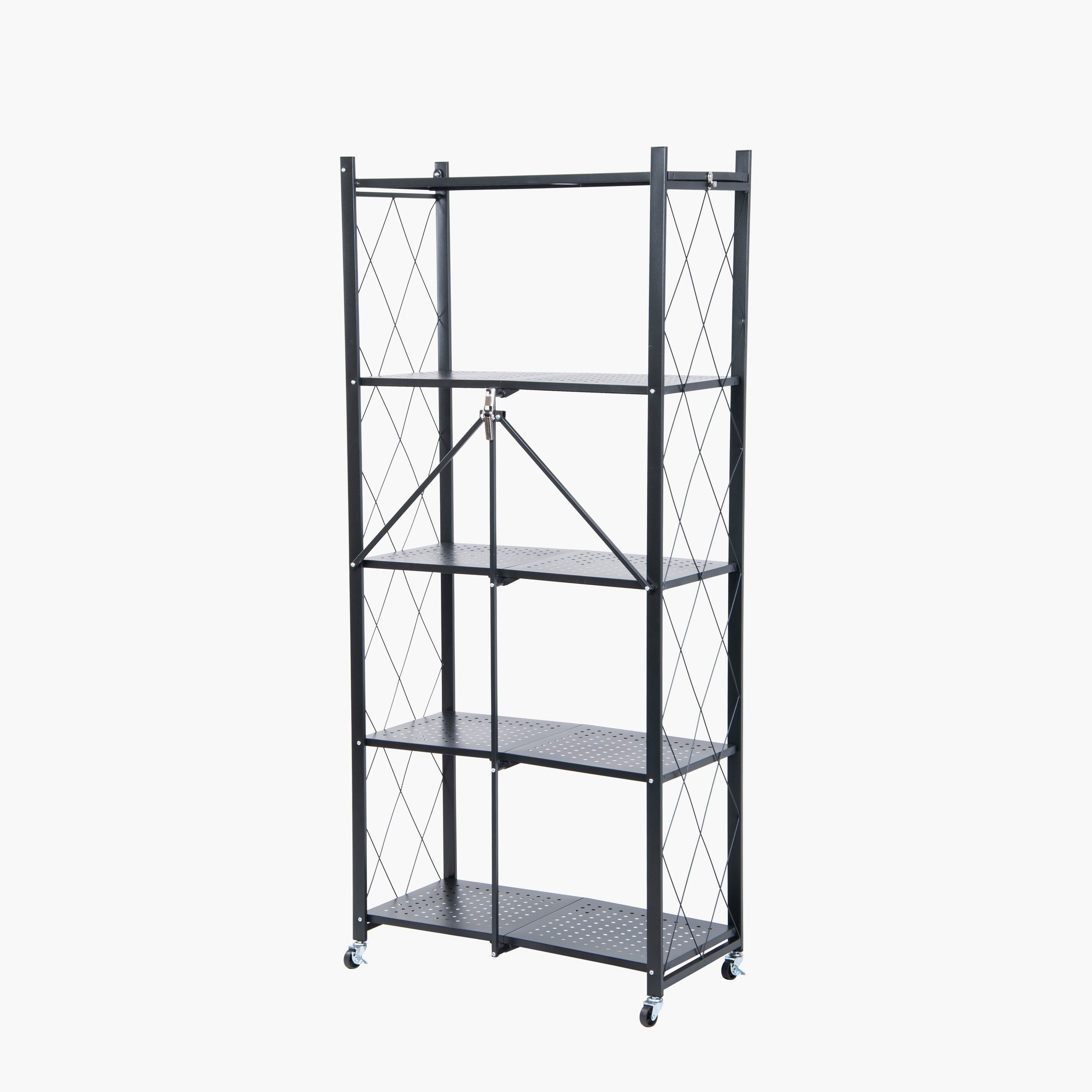 Oxford 5-Tier Foldable Storage Rack - 70x34x163 cm-hbxbedroom-bedroomaccessories-bedroomstorage-image-6