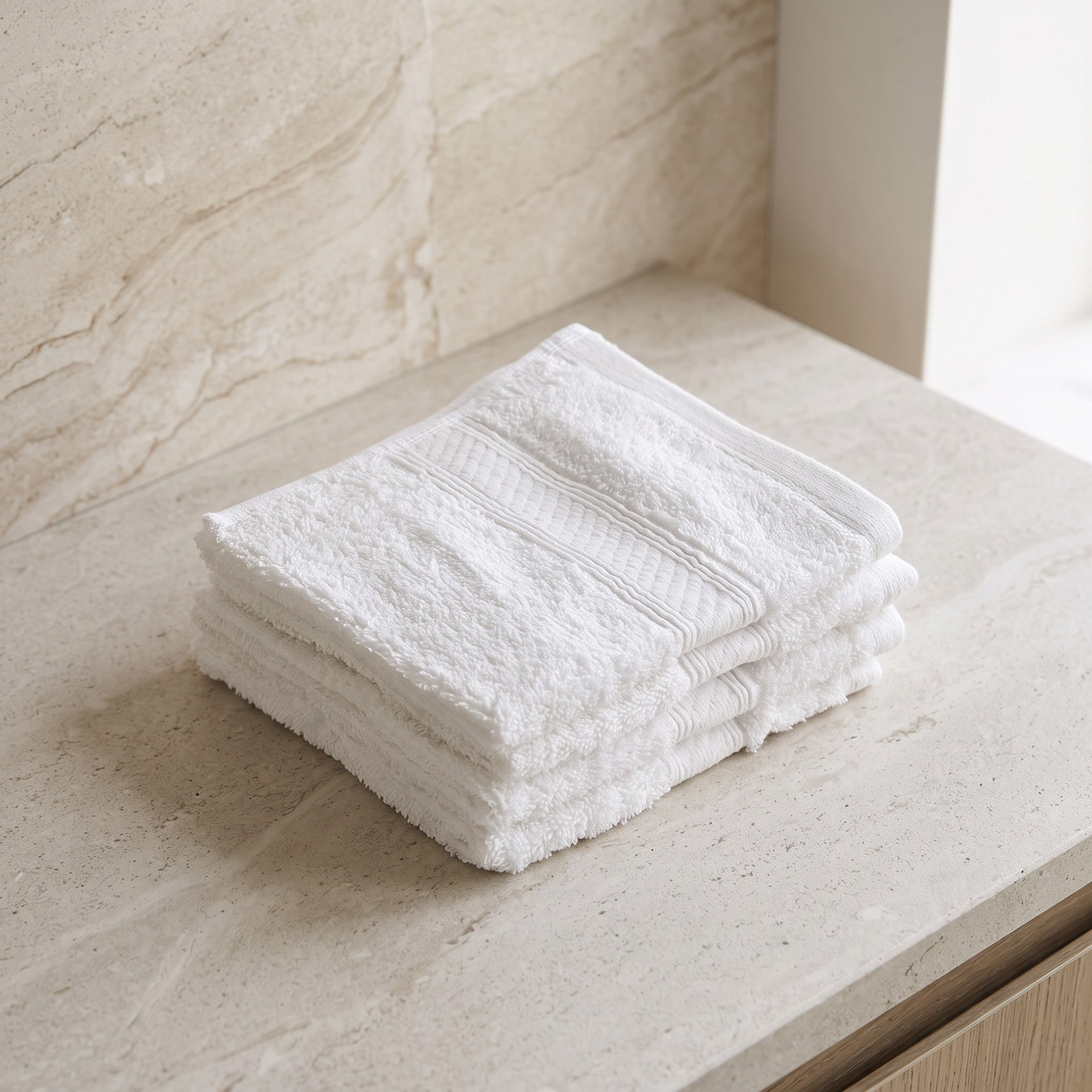 طقم مناشف وجه ممشطة 4 قطع من إسينشال بلس - 30x30 سم-hbxbathroom-bathroomtextiles-image-1