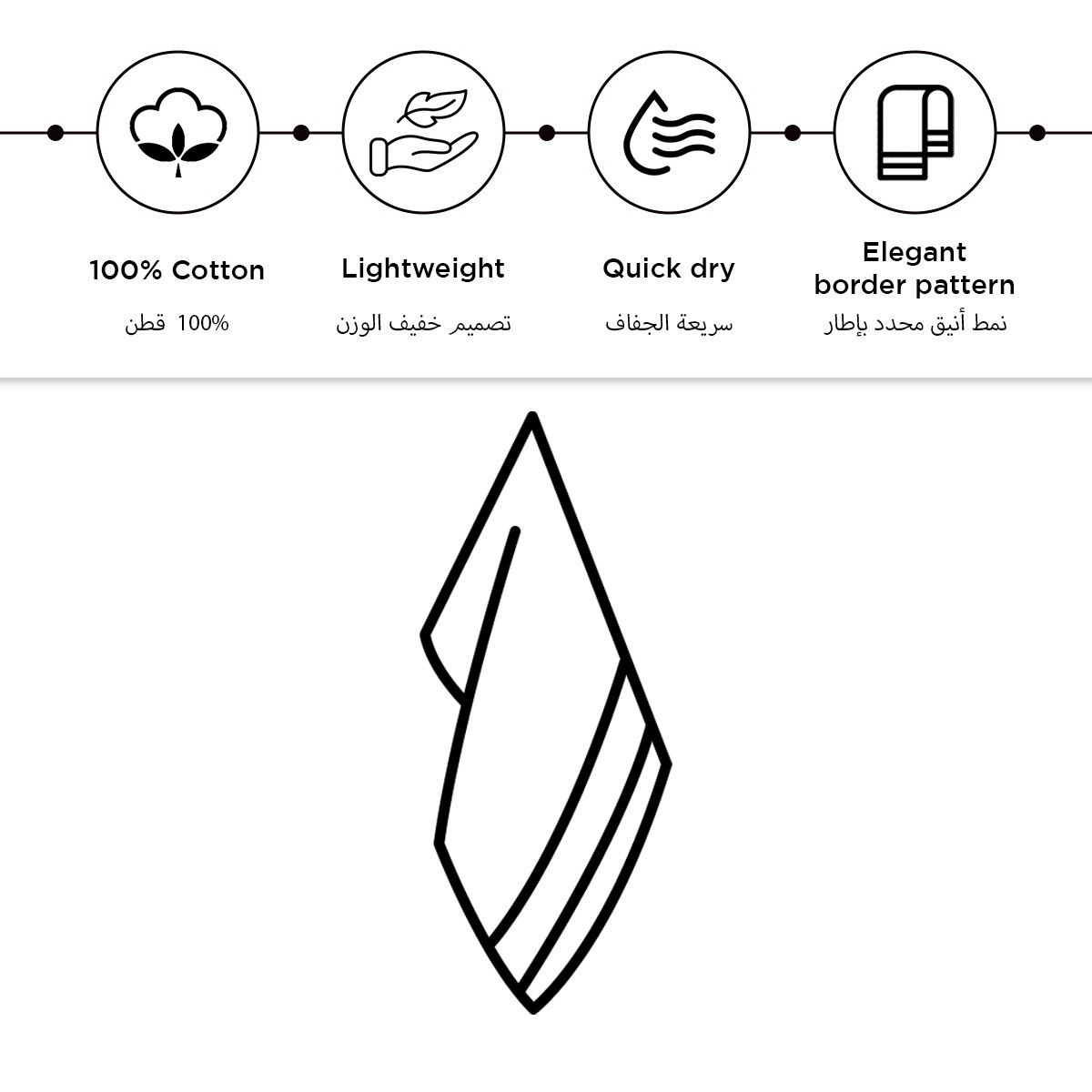 طقم مناشف وجه ممشطة 4 قطع من إسينشال بلس - 30x30 سم-hbxbathroom-bathroomtextiles-image-5