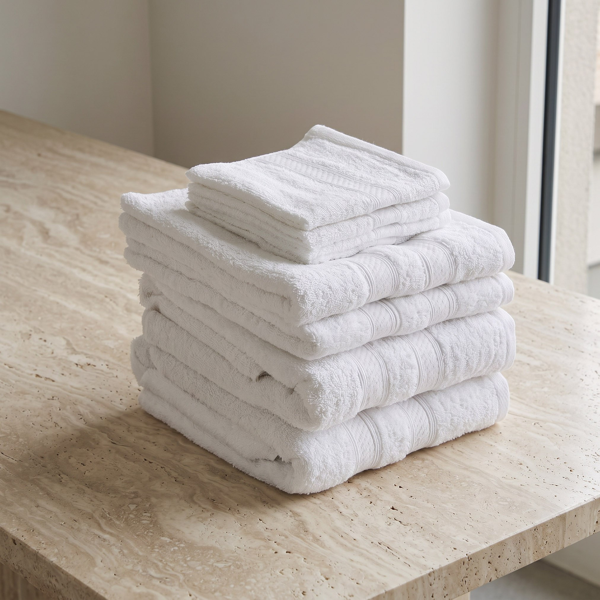 Essential Plus Combed 8-Piece Towel Set-hbxbathroom-bathroomtextiles-image-1