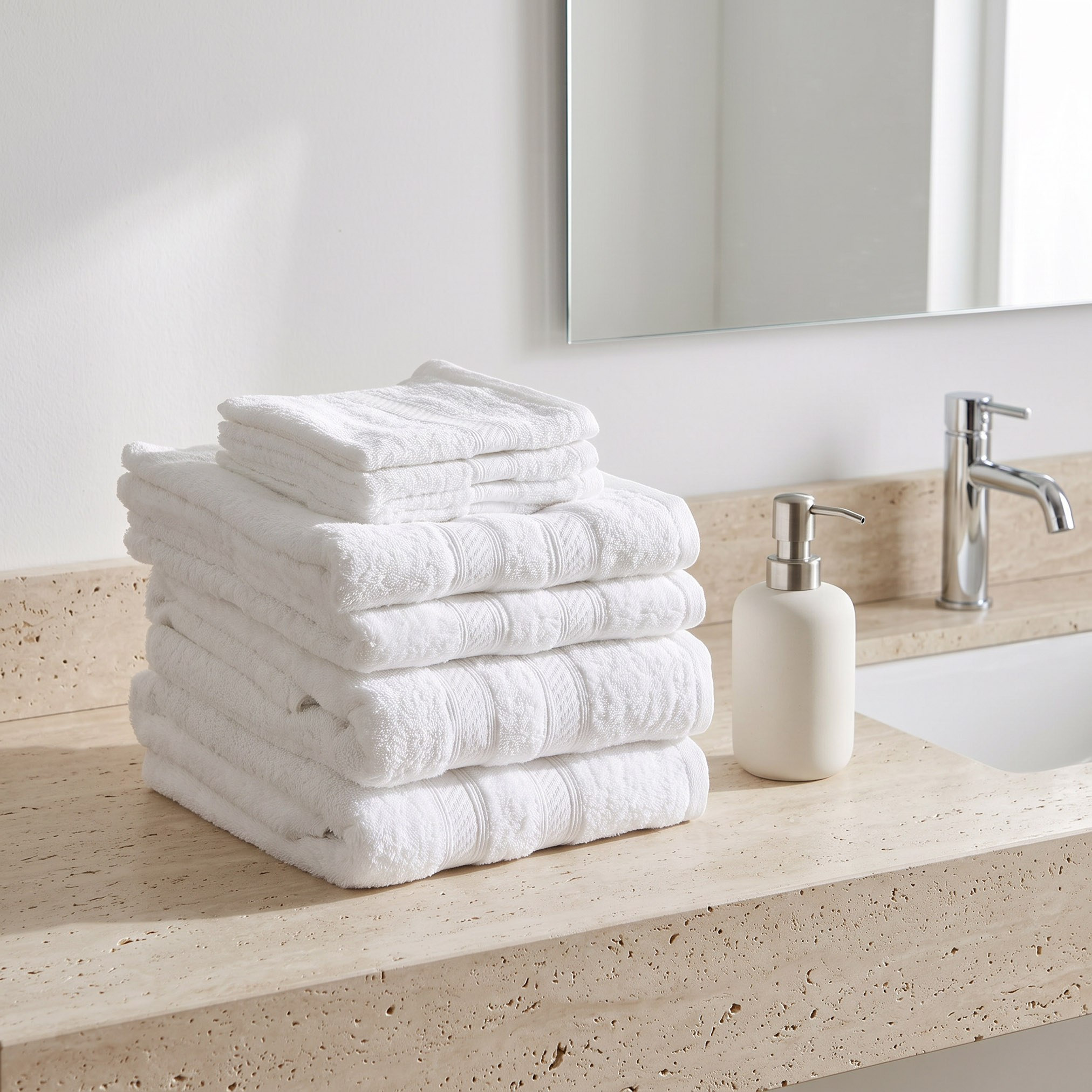 Essential Plus Combed 8-Piece Towel Set-hbxbathroom-bathroomtextiles-image-4
