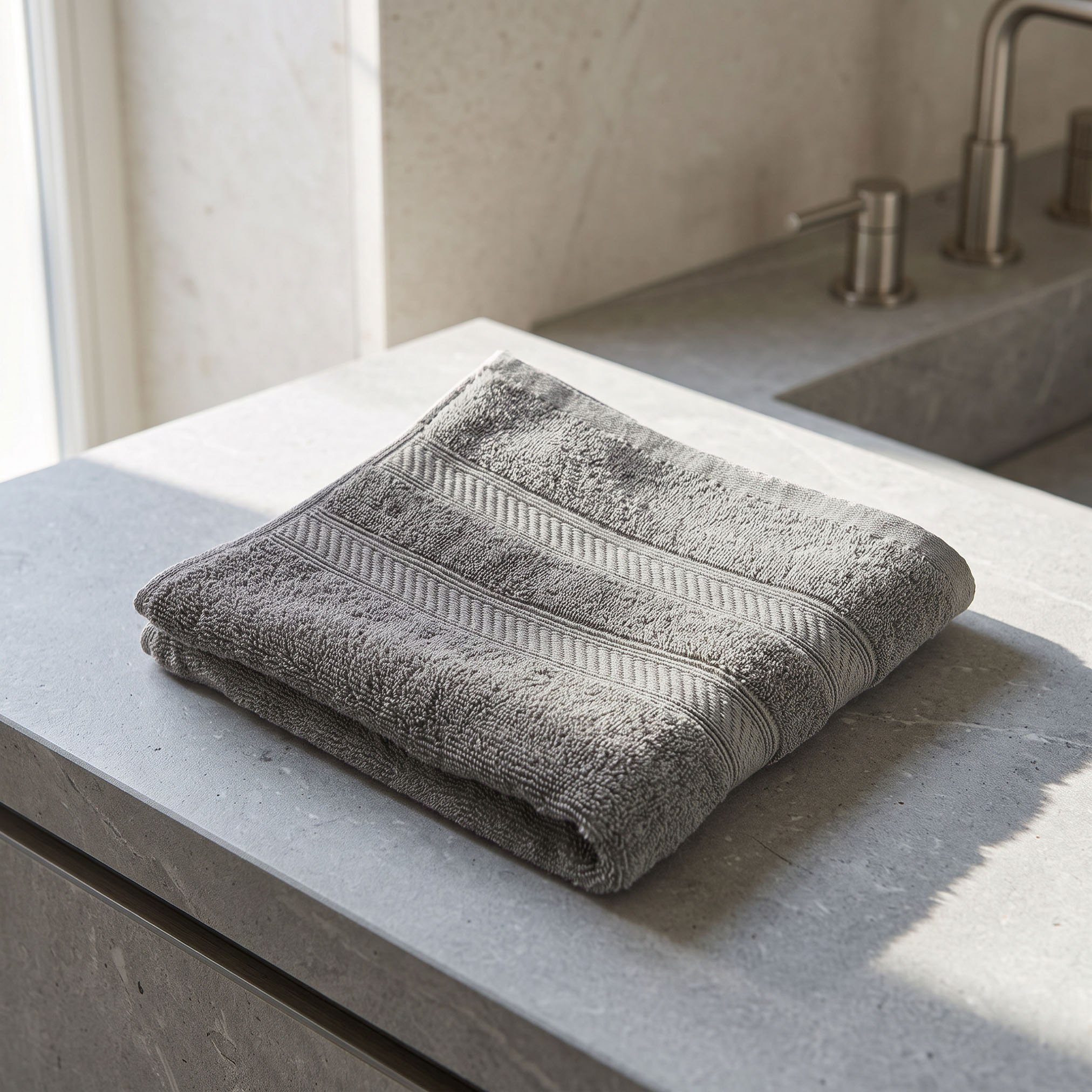 Essential Plus Combed Hand Towel - 50x90 cm-hbxbathroom-bathroomtextiles-image-1
