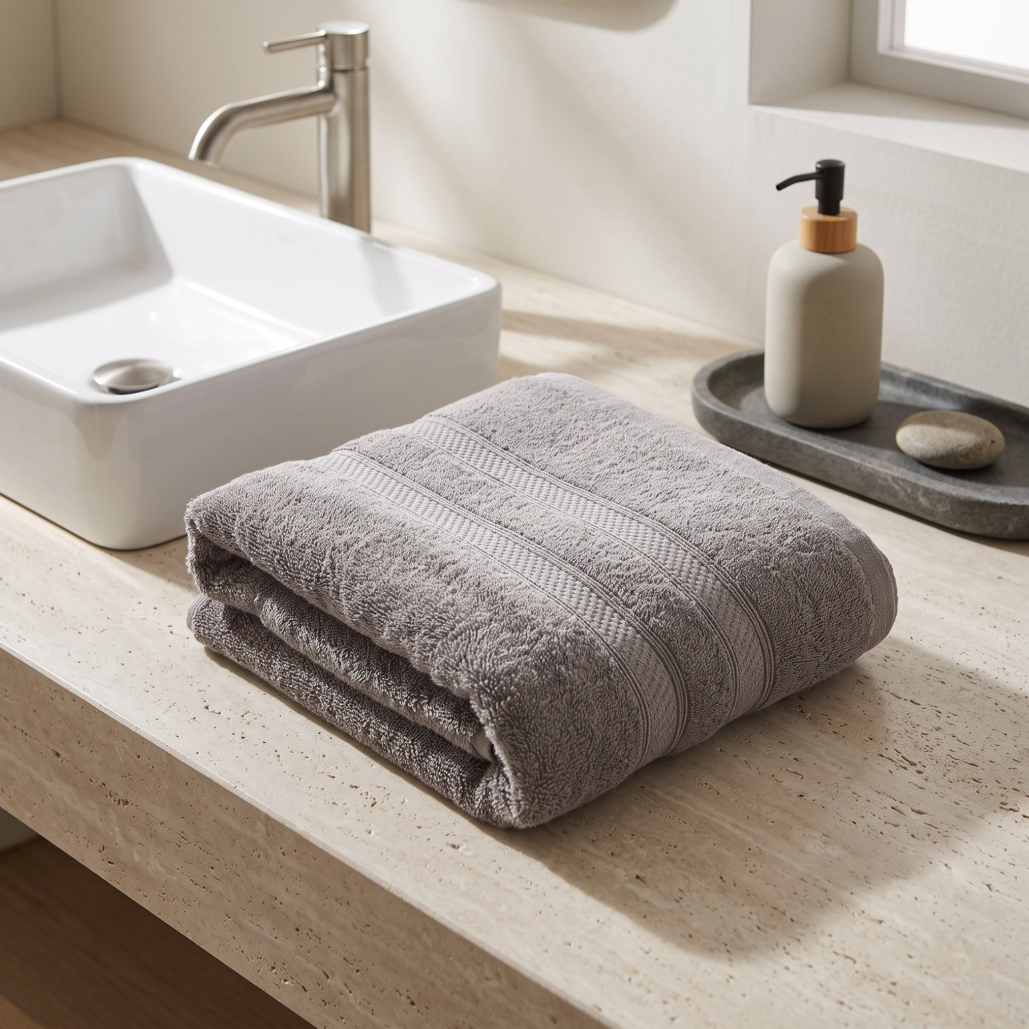 فوطة استحمام كبيرة من قطن ممشط - إسينشال بلس - 90×150 سم-hbxbathroom-bathroomtextiles-image-4