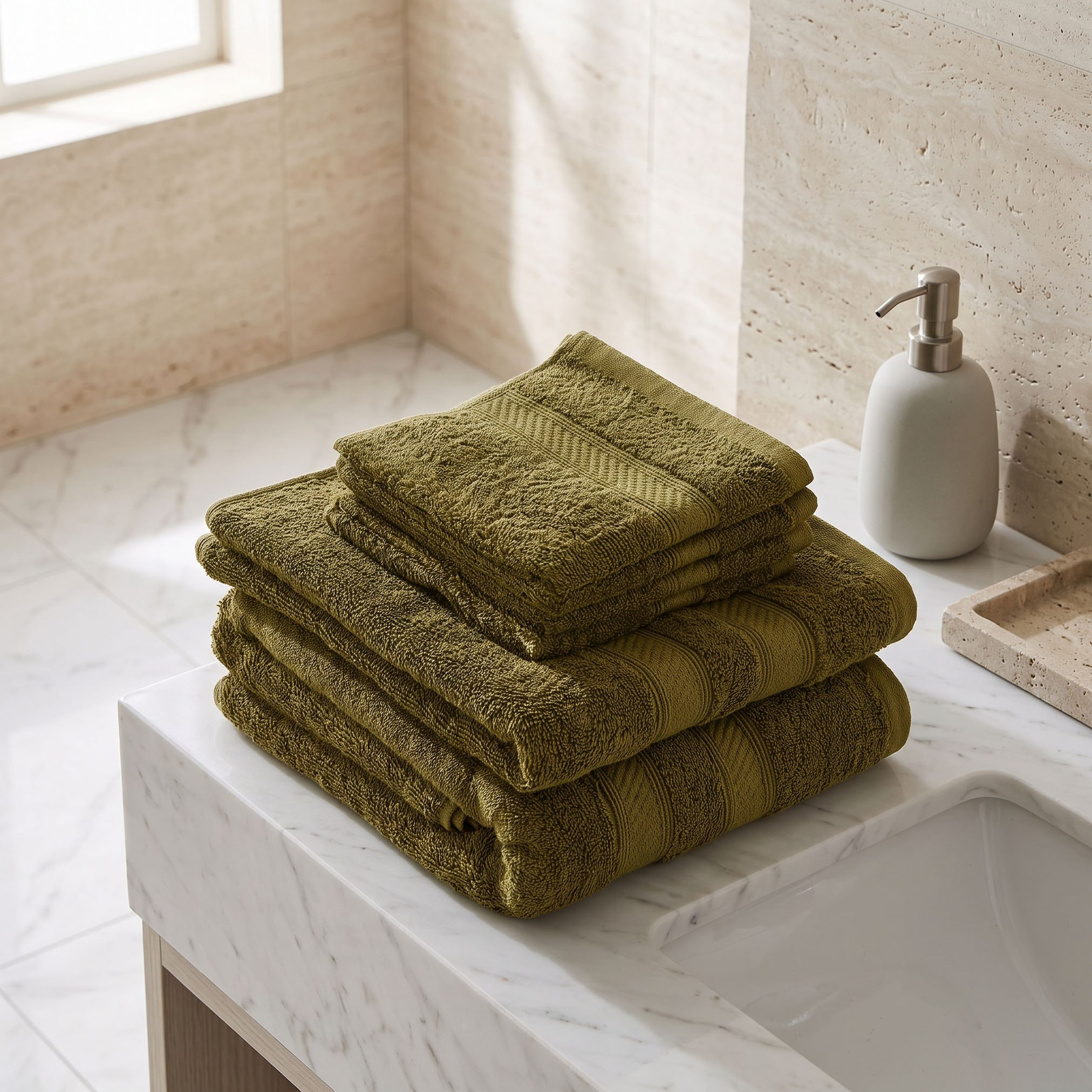 Essential Plus Combed 6-Piece Towel Set-hbxbathroom-bathroomtextiles-image-4