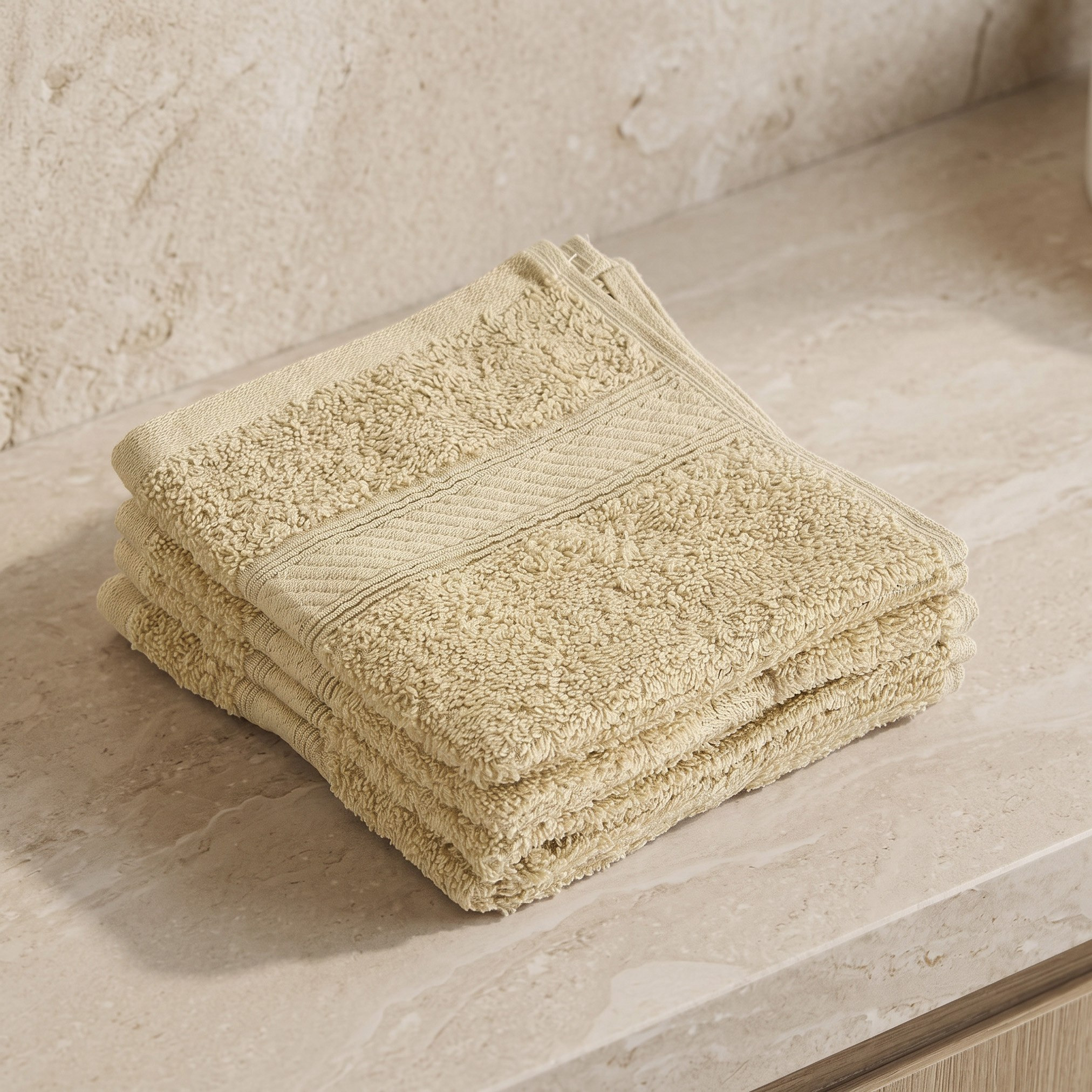 Essential Plus Combed 4-Piece Face Towel Set - 30x30 cm-hbxbathroom-bathroomtextiles-image-1