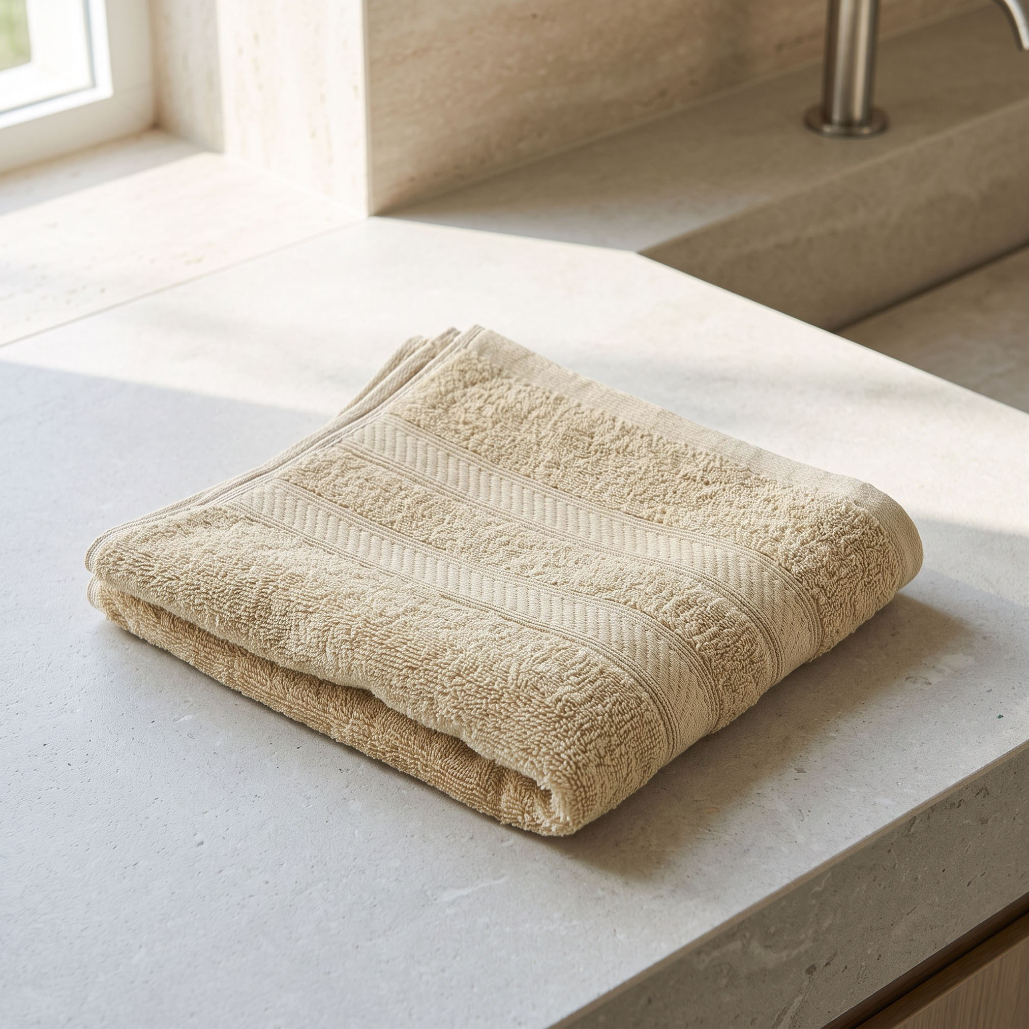 منشفة يد ممشطة من إسينشال بلس - 50×90 سم-hbxbathroom-bathroomtextiles-image-1