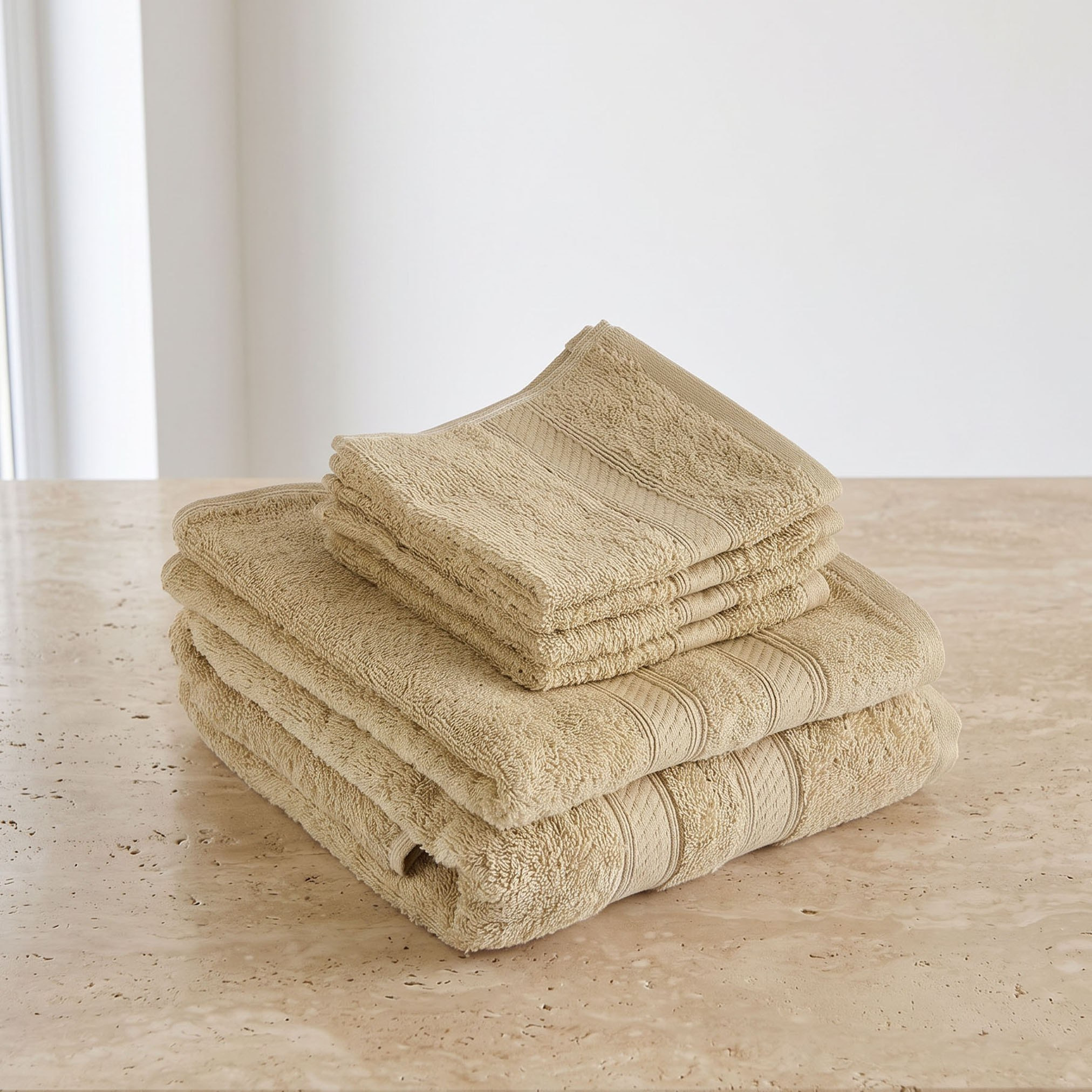طقم مناشف ممشطة 6 قطع من إسينشال بلس-hbxbathroom-bathroomtextiles-image-1