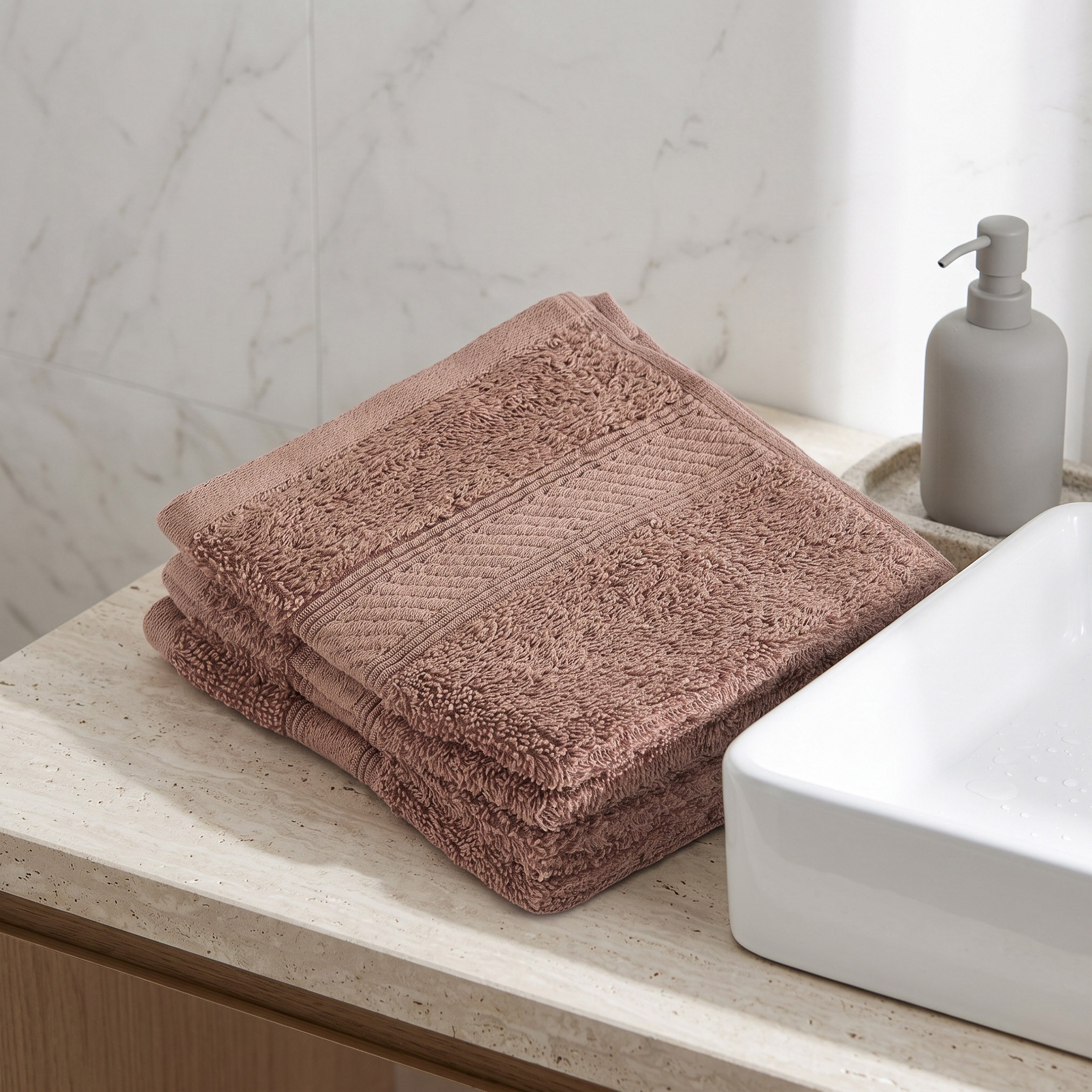 Essential Plus Combed 4-Piece Face Towel Set - 30x30 cm-hbxbathroom-bathroomtextiles-image-4
