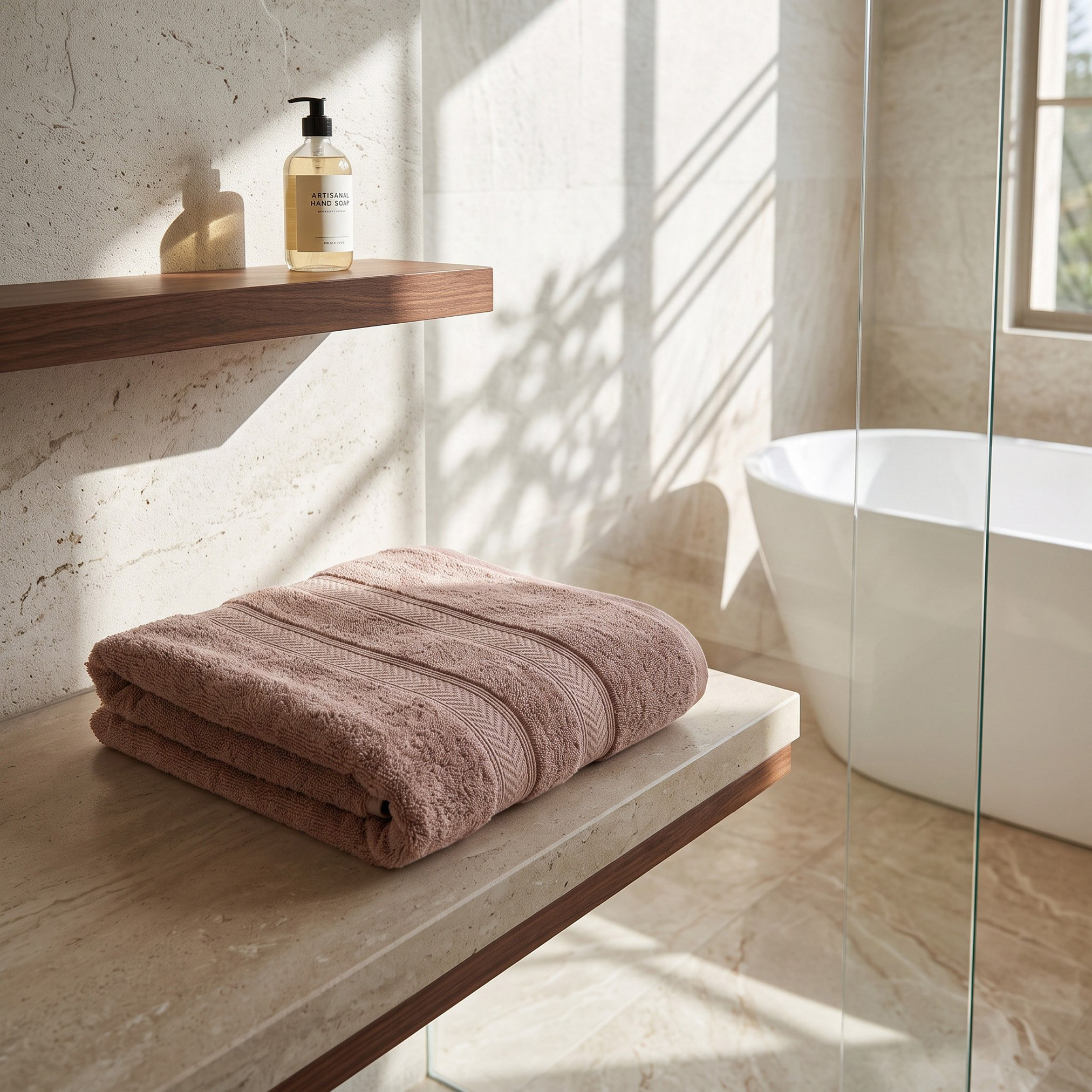فوطة استحمام كبيرة من قطن ممشط - إسينشال بلس - 90×150 سم-hbxbathroom-bathroomtextiles-image-4