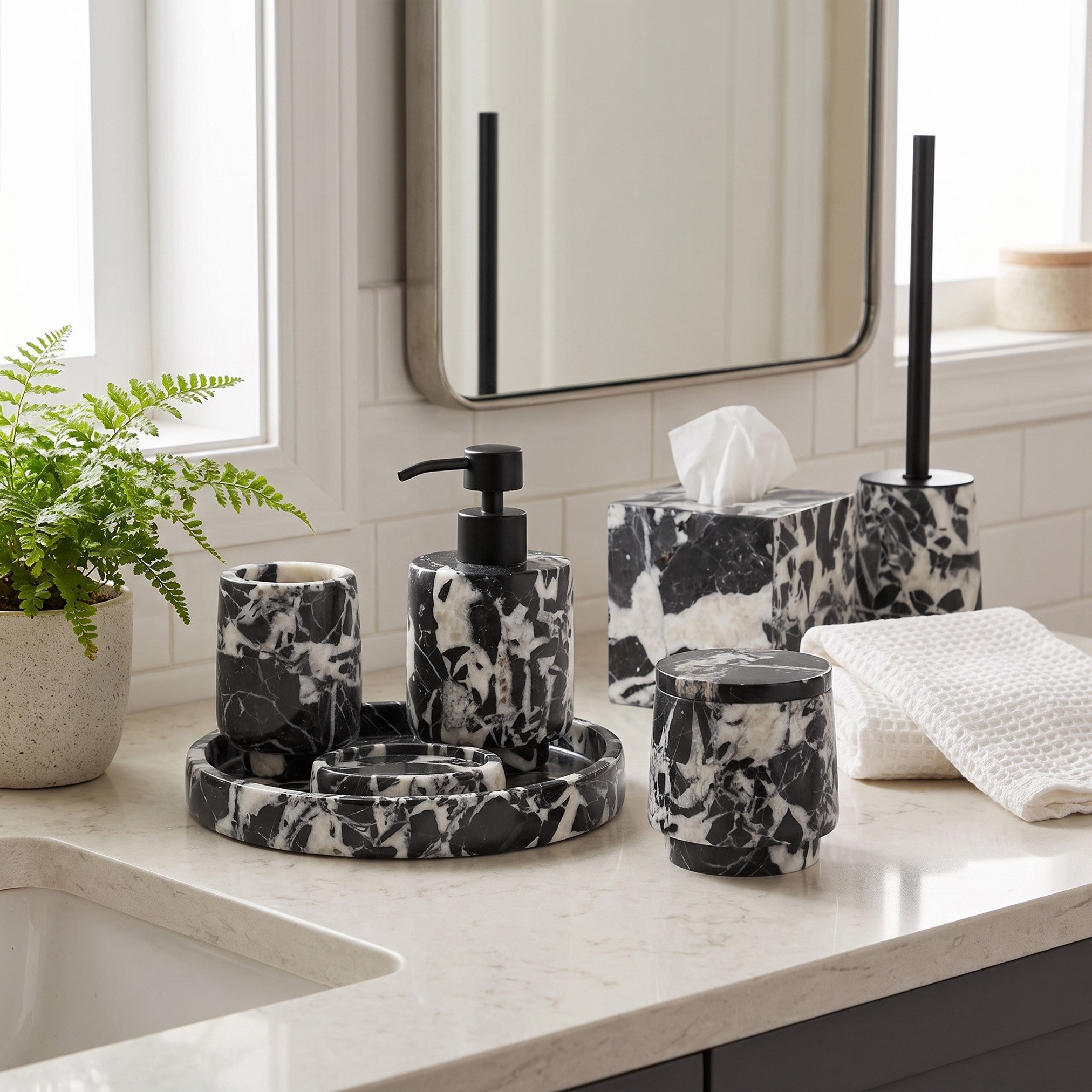 Onyx Marble Soap Dish - 11x11x2.8 cm-hbxdecorandfurnishings-bathroomaccessories-bathroomsets-image-3