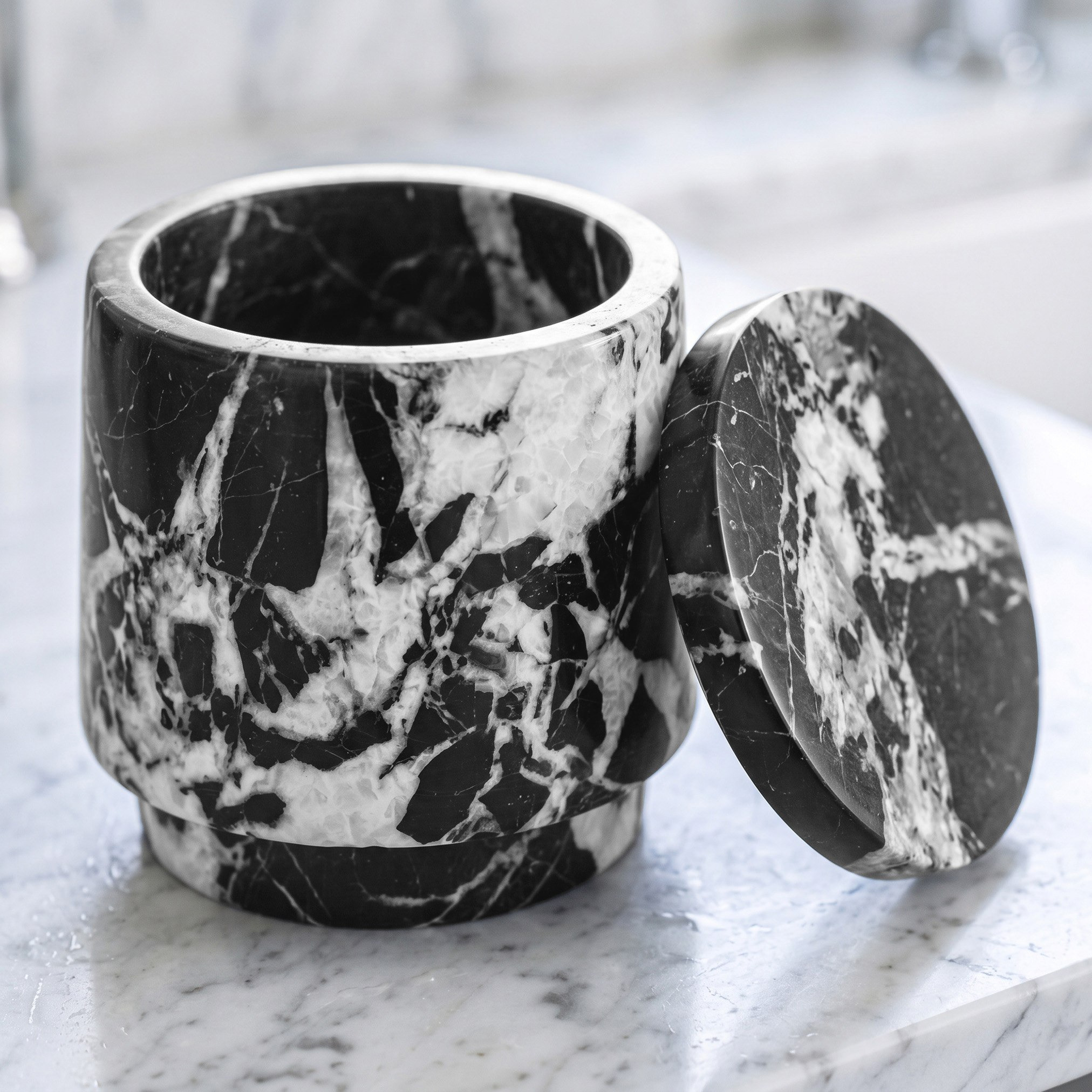 Onyx Marble Cotton Jar-hbxhomeware-bathandlaundry-tissueboxesandcottonjars-image-2
