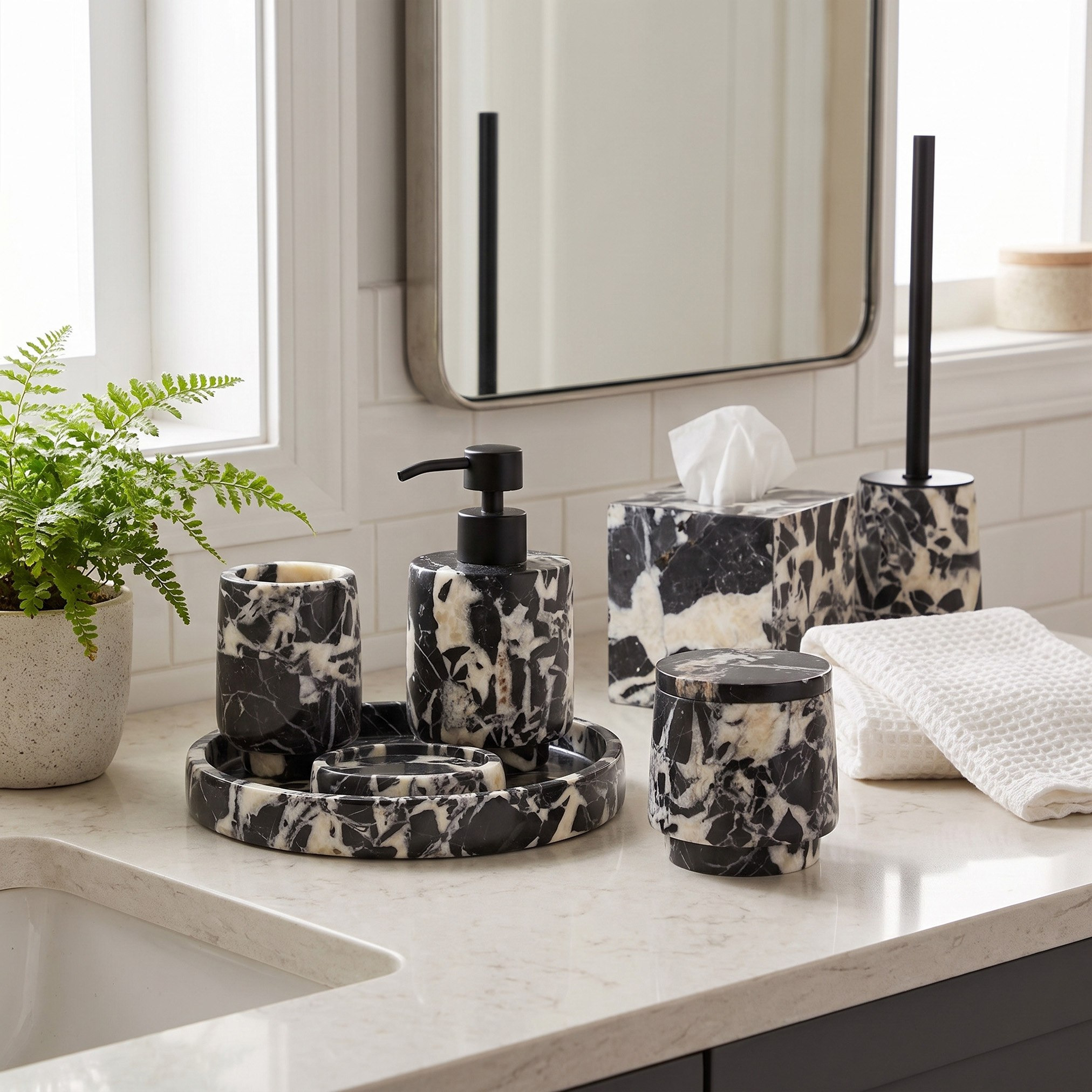 Onyx Marble Tissue Box Cover-hbxhomeware-bathandlaundry-tissueboxesandcottonjars-image-3